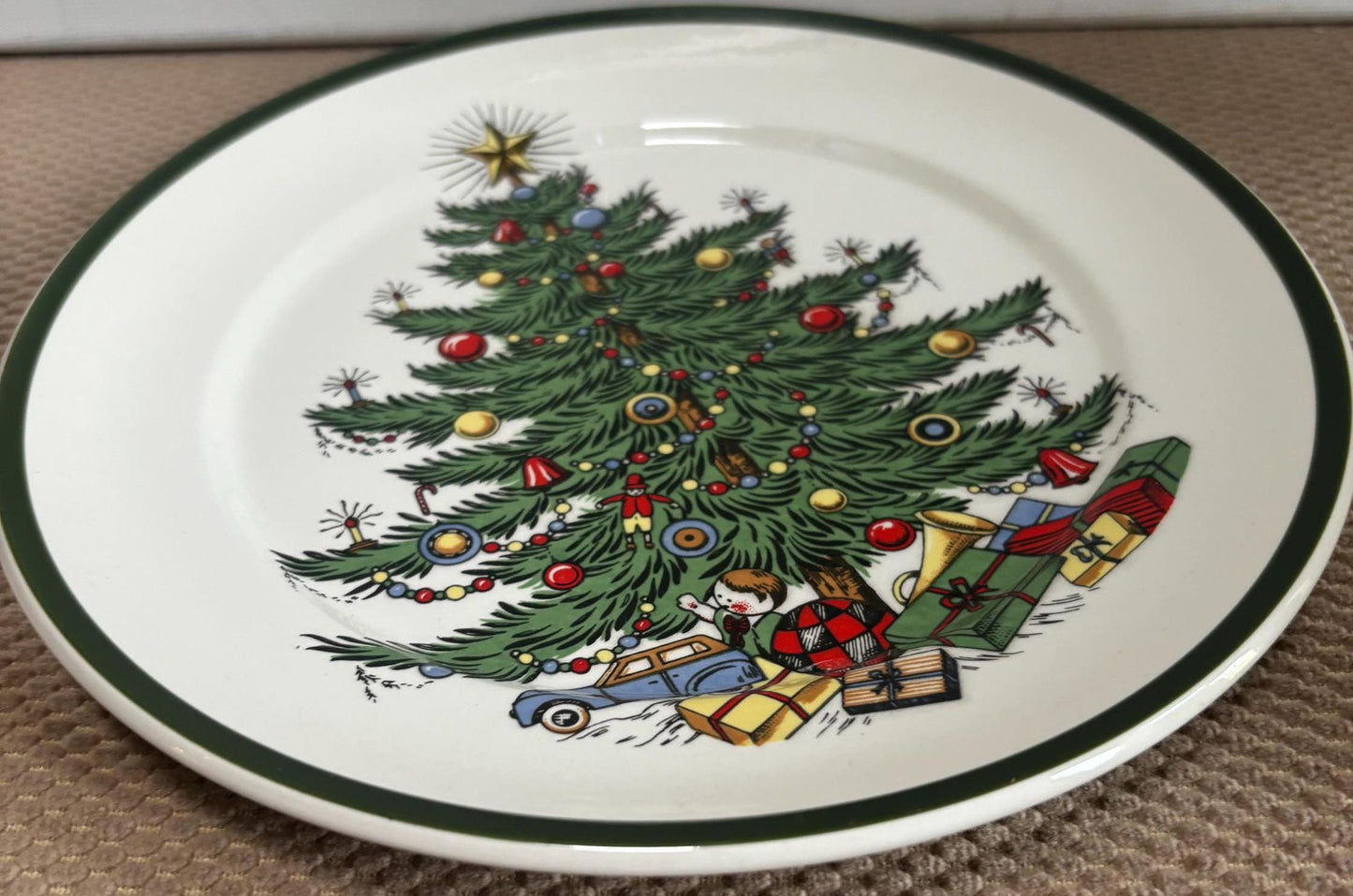 Vintage Christmas Tree Salad Plate by Cuthbertson Made in England Lover Antiques and Vintage