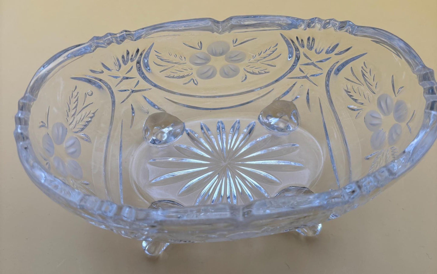 Vintage McKee Crystal Glass Footed Glass Bowl Lover Antiques and Vintage