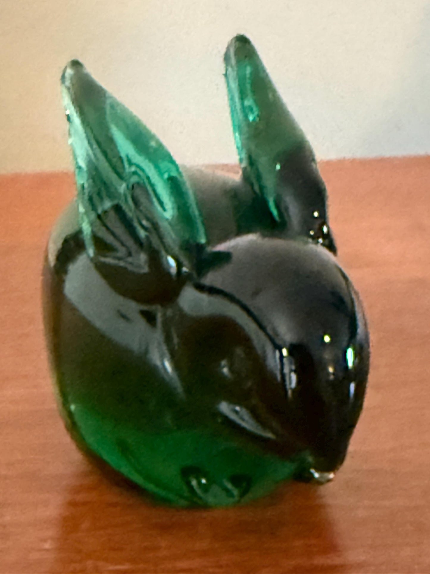 Vintage Fenton Emerald Glass Rabbit Bunny Glass Art Lover Antiques and Vintage