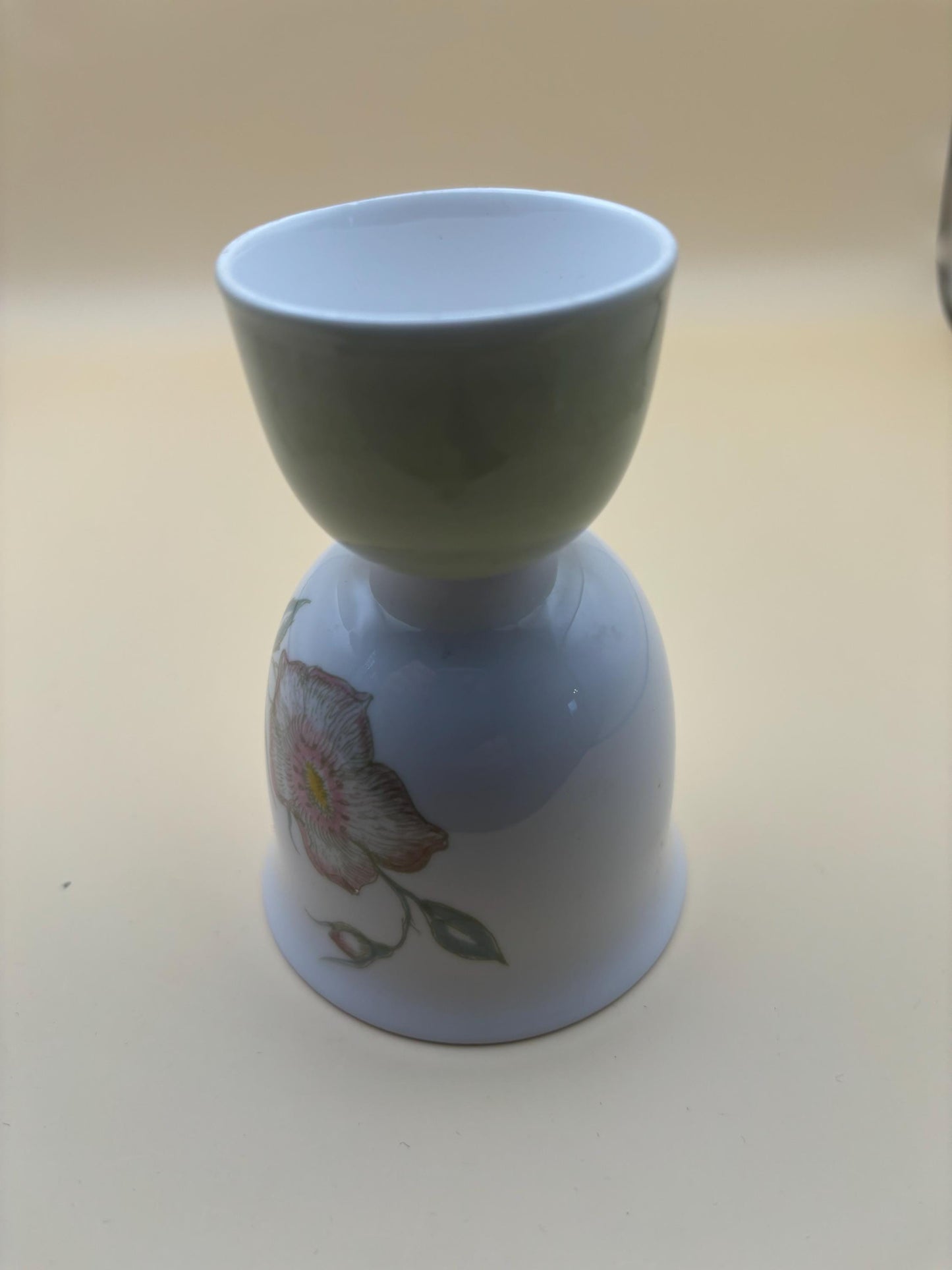 Vintage Flower Design Double Sided Egg Cup Holder Egg Holder Lover Antiques and Vintage