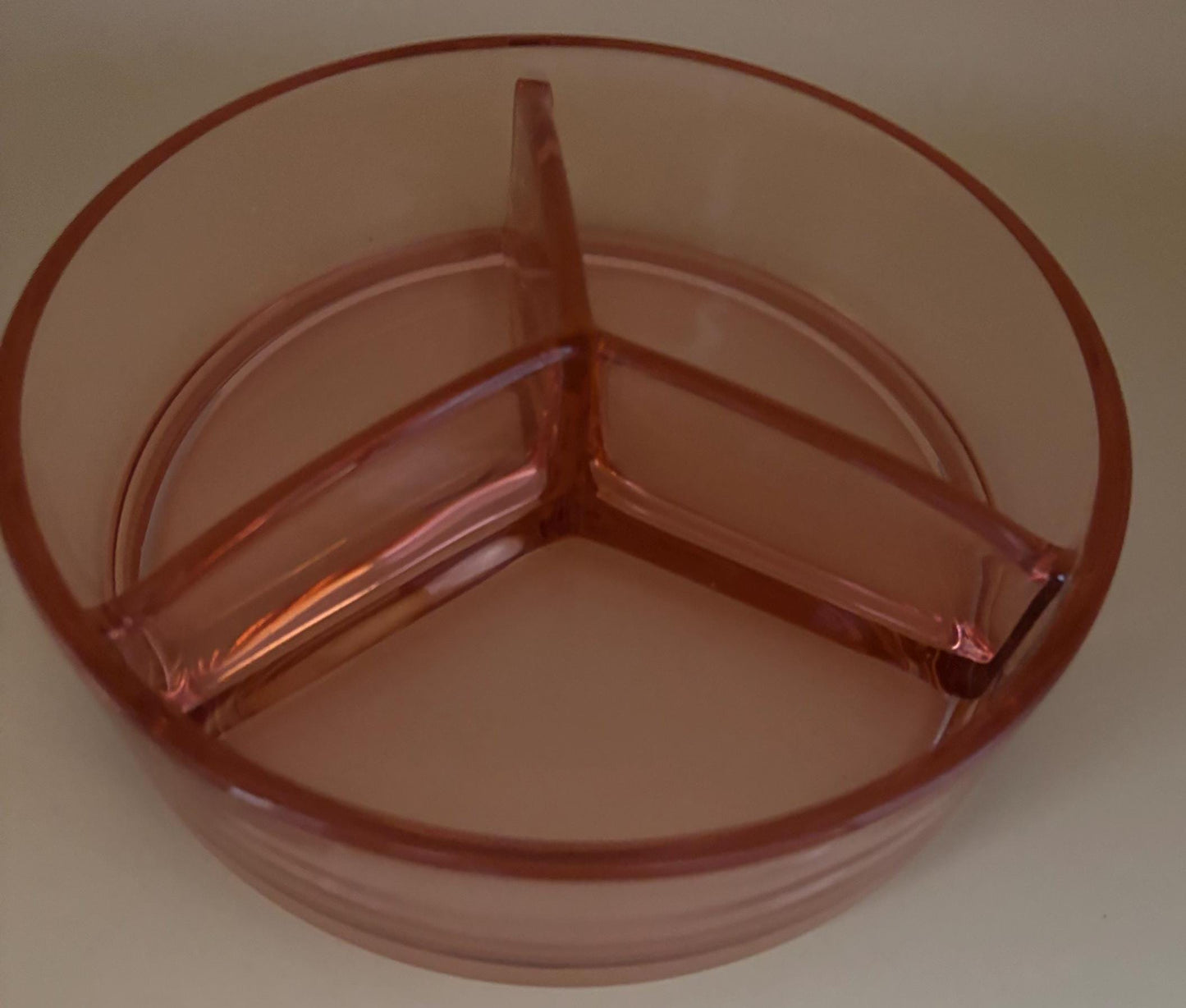 Vintage Pink Fostoria Versailles Glass Divided Relish Candy Bowl Dish Bowl Lover Antiques and Vintage