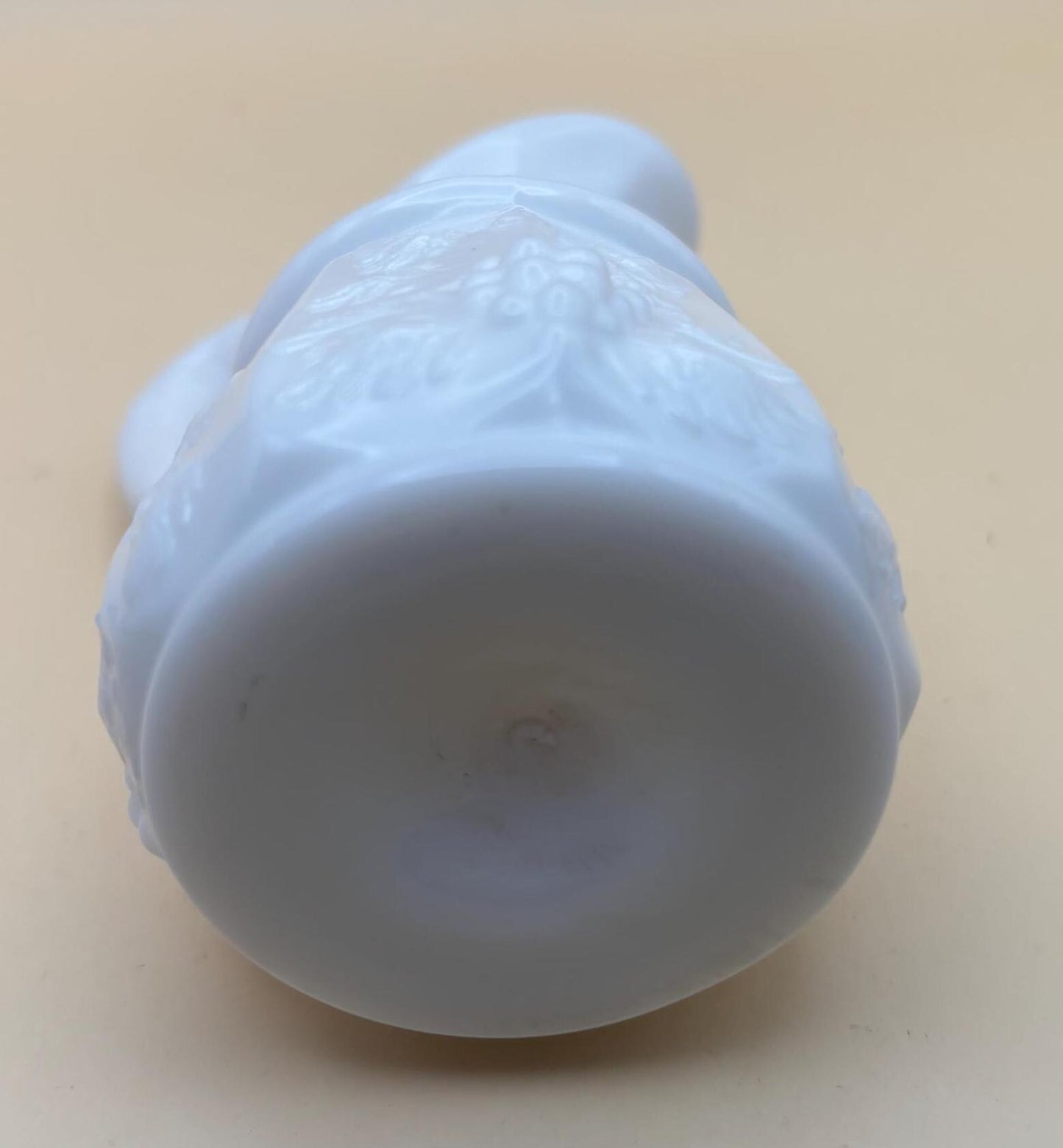 Vintage Milk Glass Cruet with Stopper Westmoreland Paneled Grape Design Lover Antiques and Vintage
