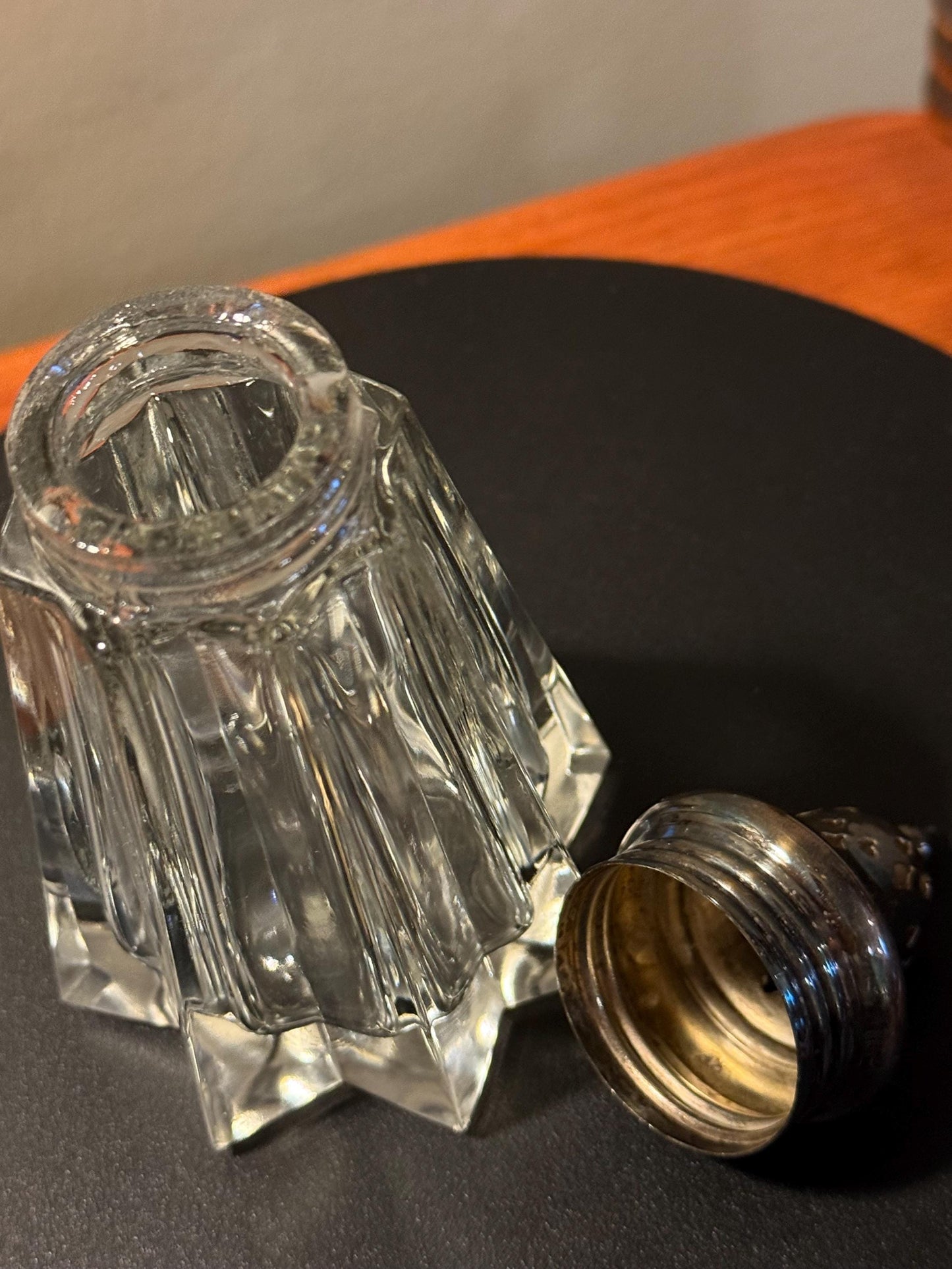 Antique Sandwich Glass Sugar Shaker or Muffineer Crystal Starburst Bottom Glass Lover Antiques and Vintage