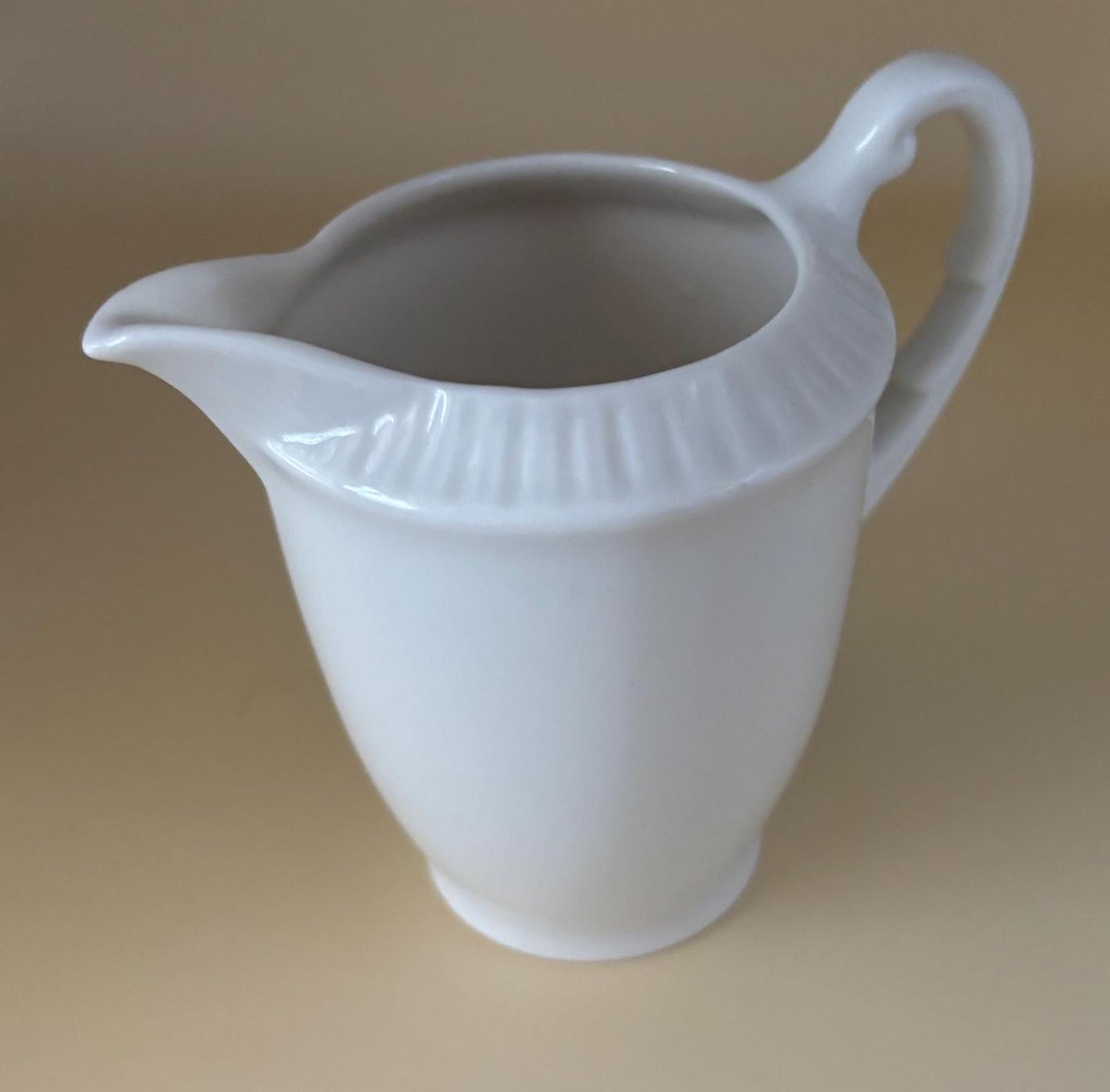 Vintage Shelledge White Sugar and Creamer with Narrow Flutes Edging Syracuse China Lover Antiques and Vintage