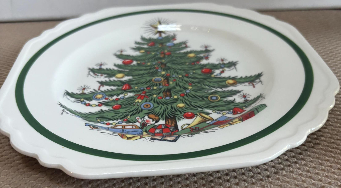 Vintage Christmas Tree Cookie Plate by Cuthbertson Made in England Lover Antiques and Vintage