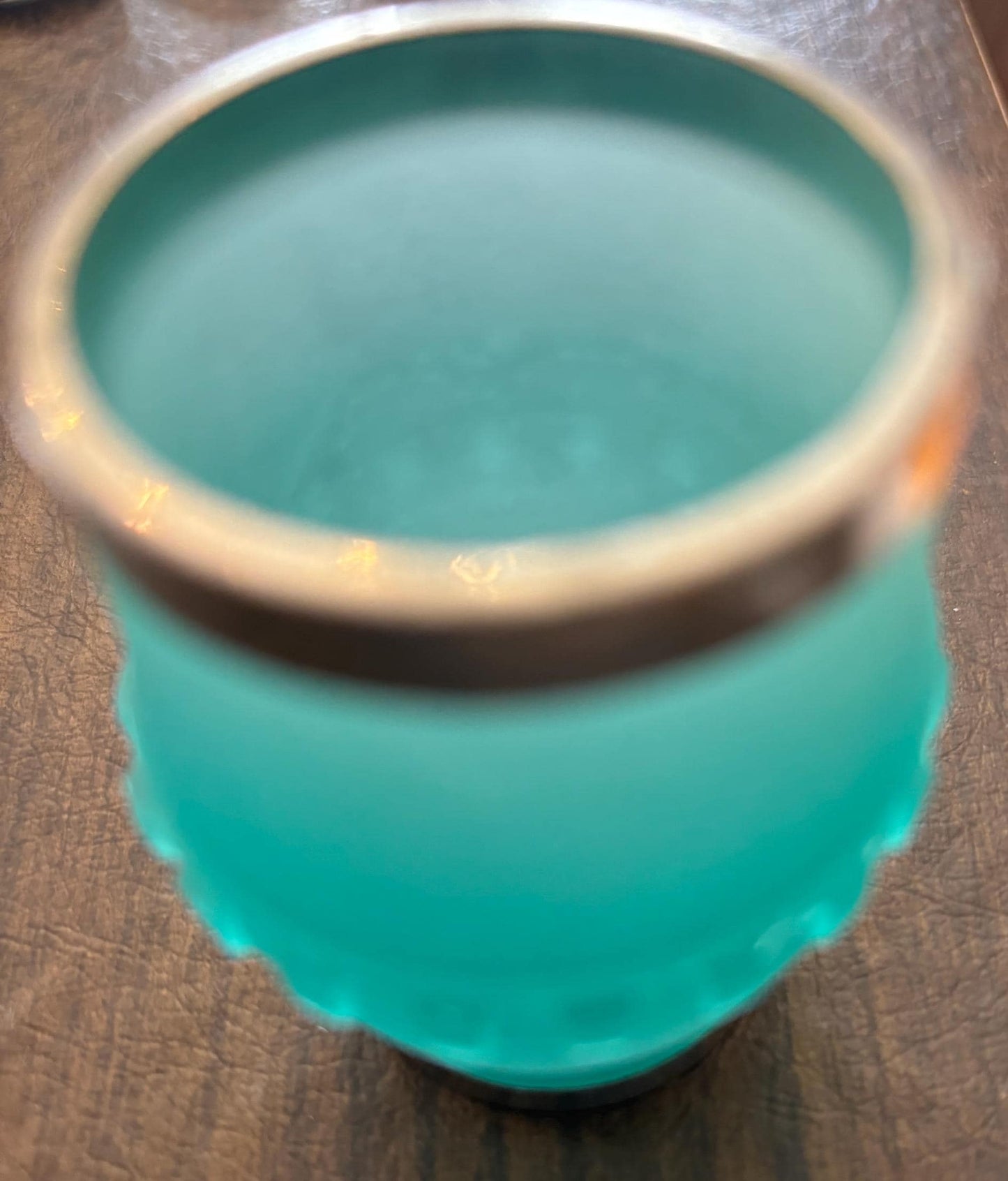 Vintage Turquoise Toothpick Holder with Gold Gilding Lover Antiques and Vintage