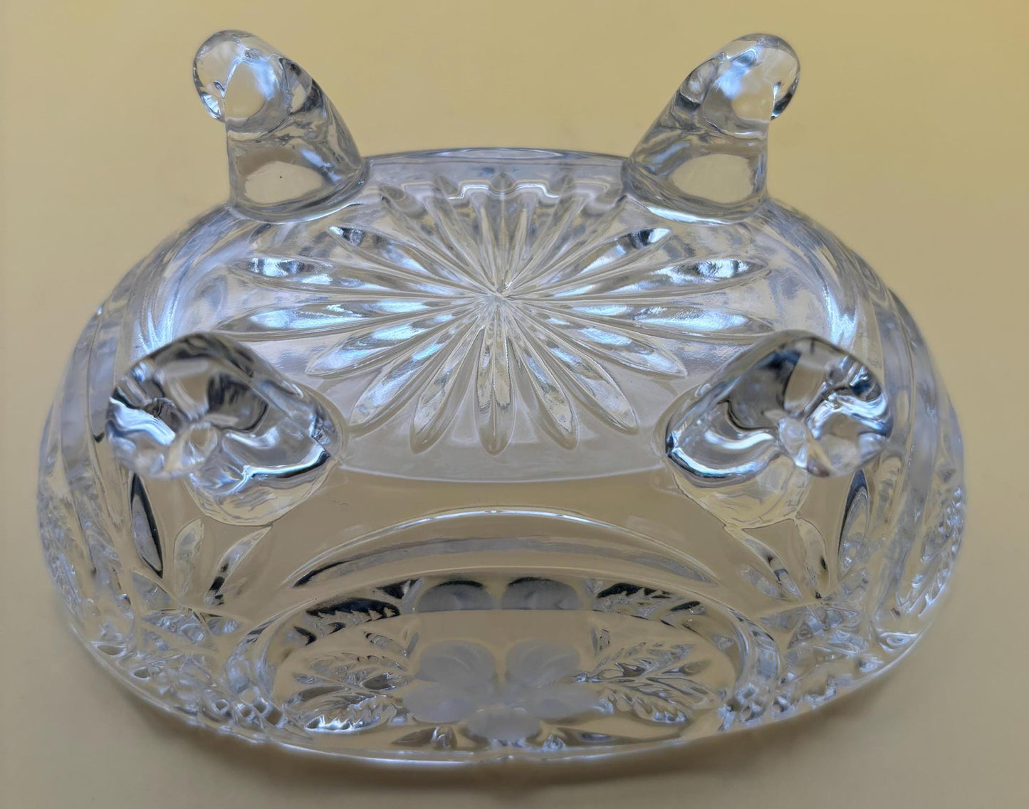 Vintage McKee Crystal Glass Footed Glass Bowl Lover Antiques and Vintage