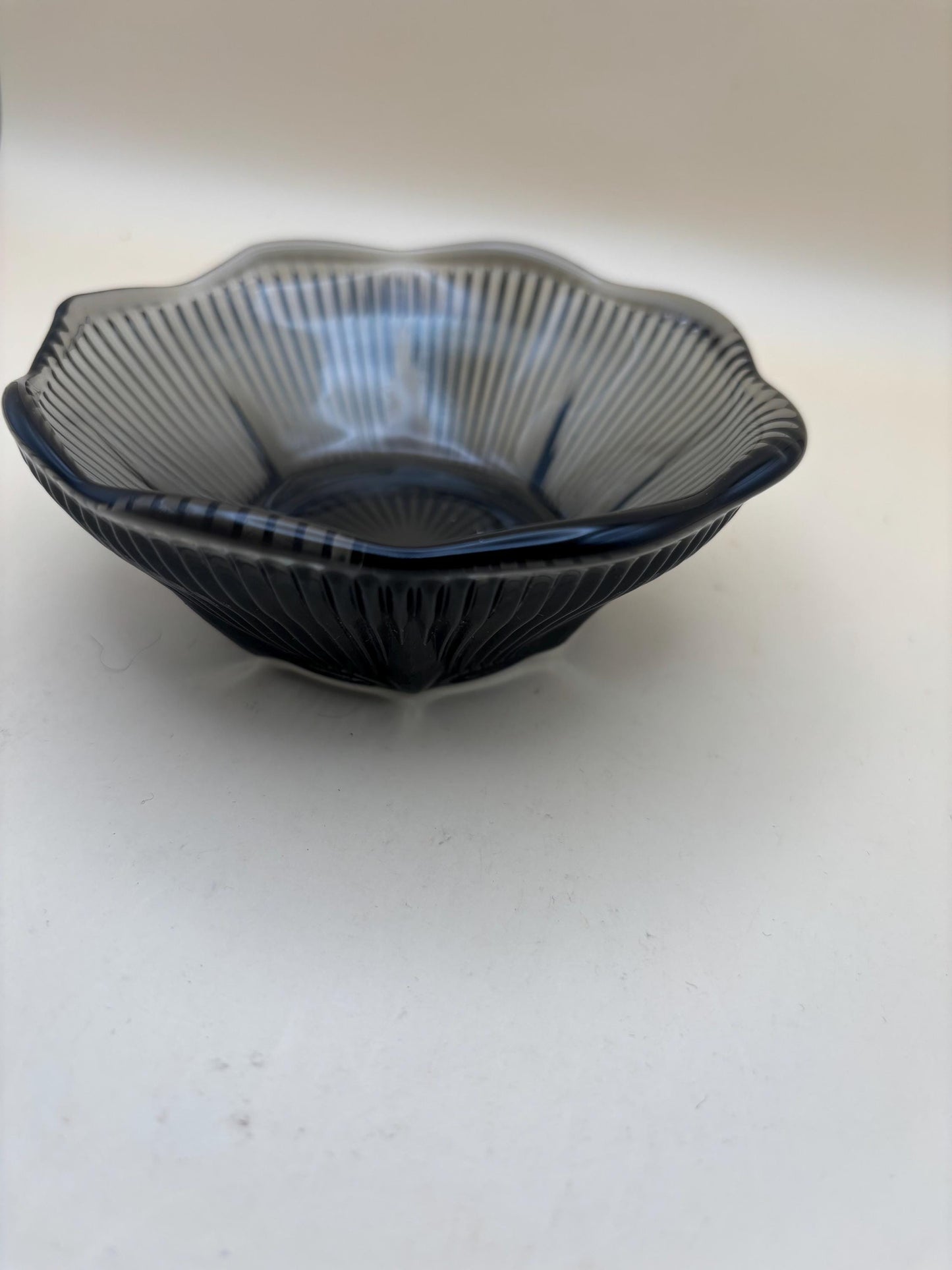 Mid Century Modern Gray Scalloped Dip Dish Lover Antiques and Vintage