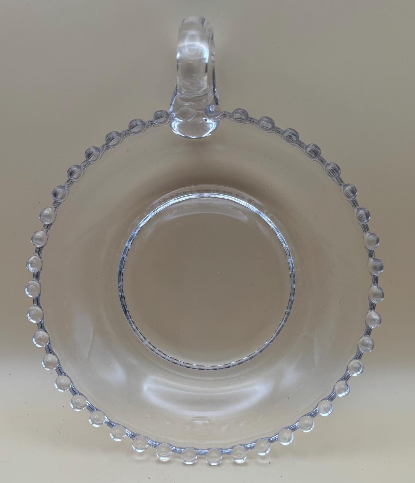 Antique Imperial Beaded Glass Candlewick Plate with Side Handle Platter Lover Antiques and Vintage