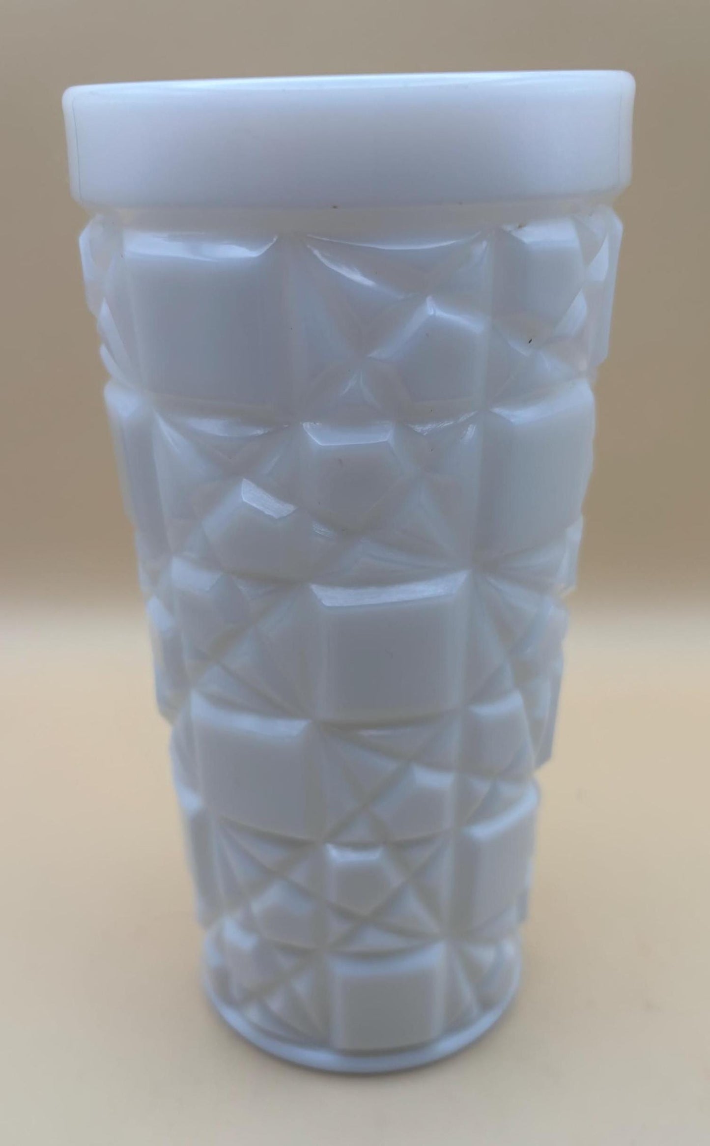 Vintage Westmoreland Diamond Cut Tumbler Cup Lover Antiques and Vintage
