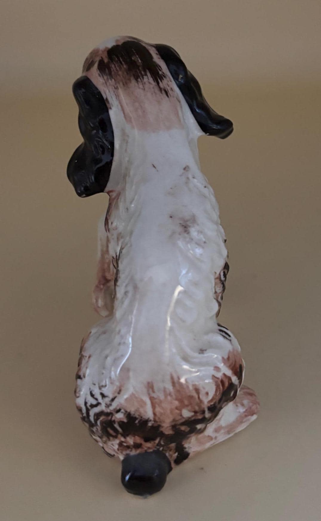 Vintage Springer Spaniel Ceramic Dog Hand Painted Figurine Animal Figure Lover Antiques and Vintage