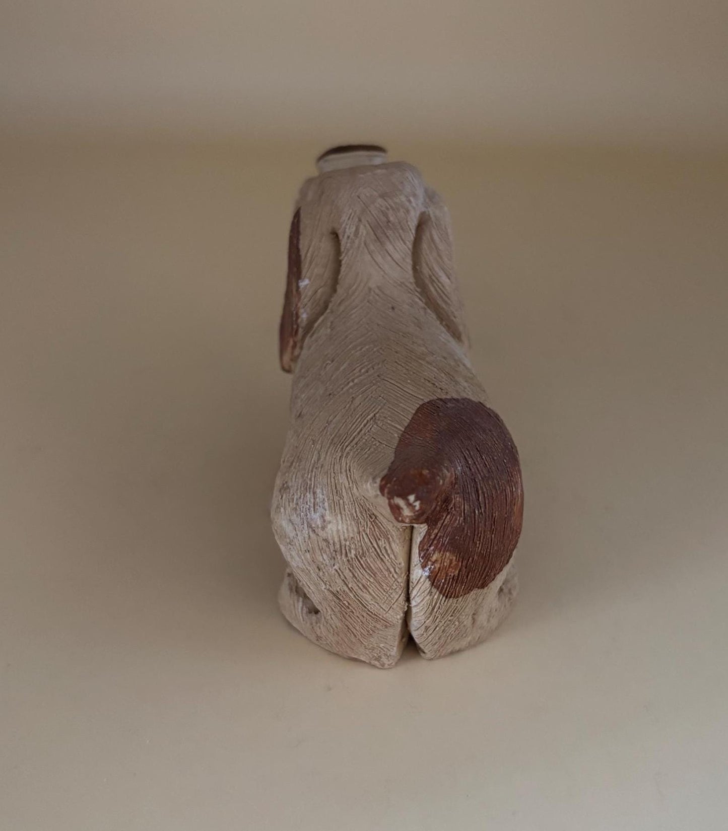 Vintage Brown Basset Hound Dog Hand Painted Figurine Animal Figure Lover Antiques and Vintage