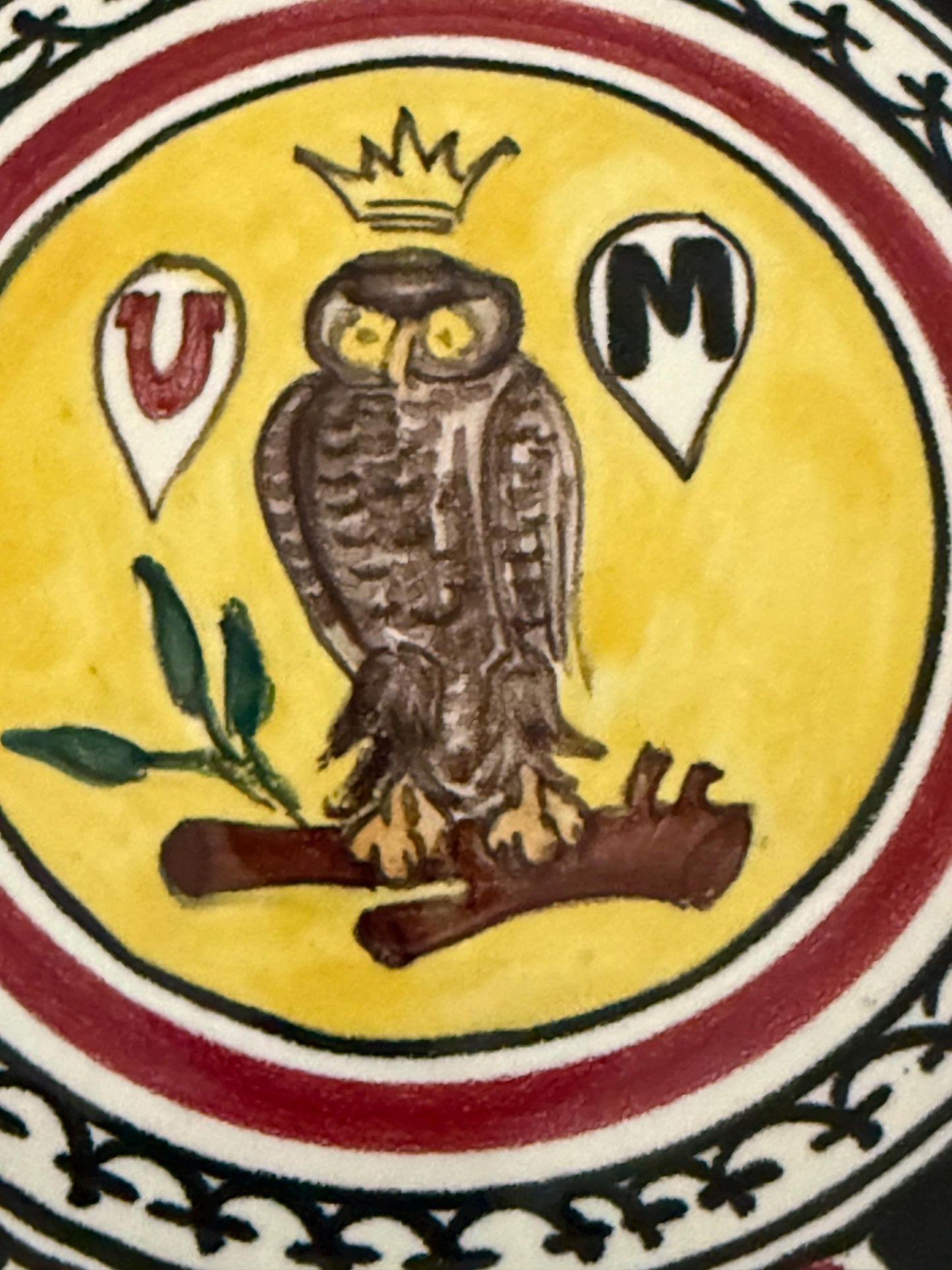 Vintage Palio di Siena Owl Plate Owl Porcelain Plate Lover Antiques and Vintage