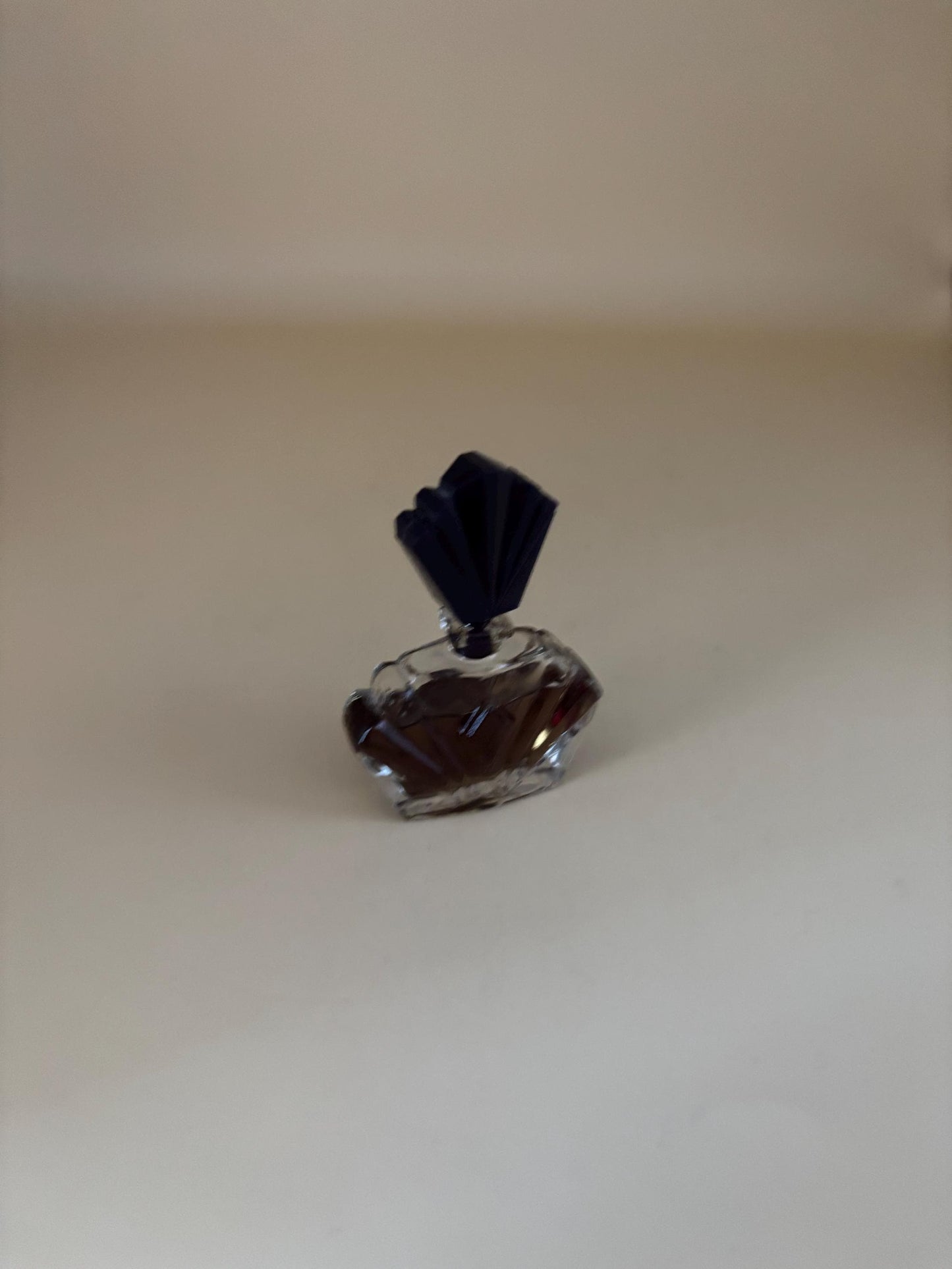 Vintage Passion Perfume by Elizabeth Taylor Black Handle Miniature Bottle Fan Flare Miniature Perfume Lover Antiques and Vintage