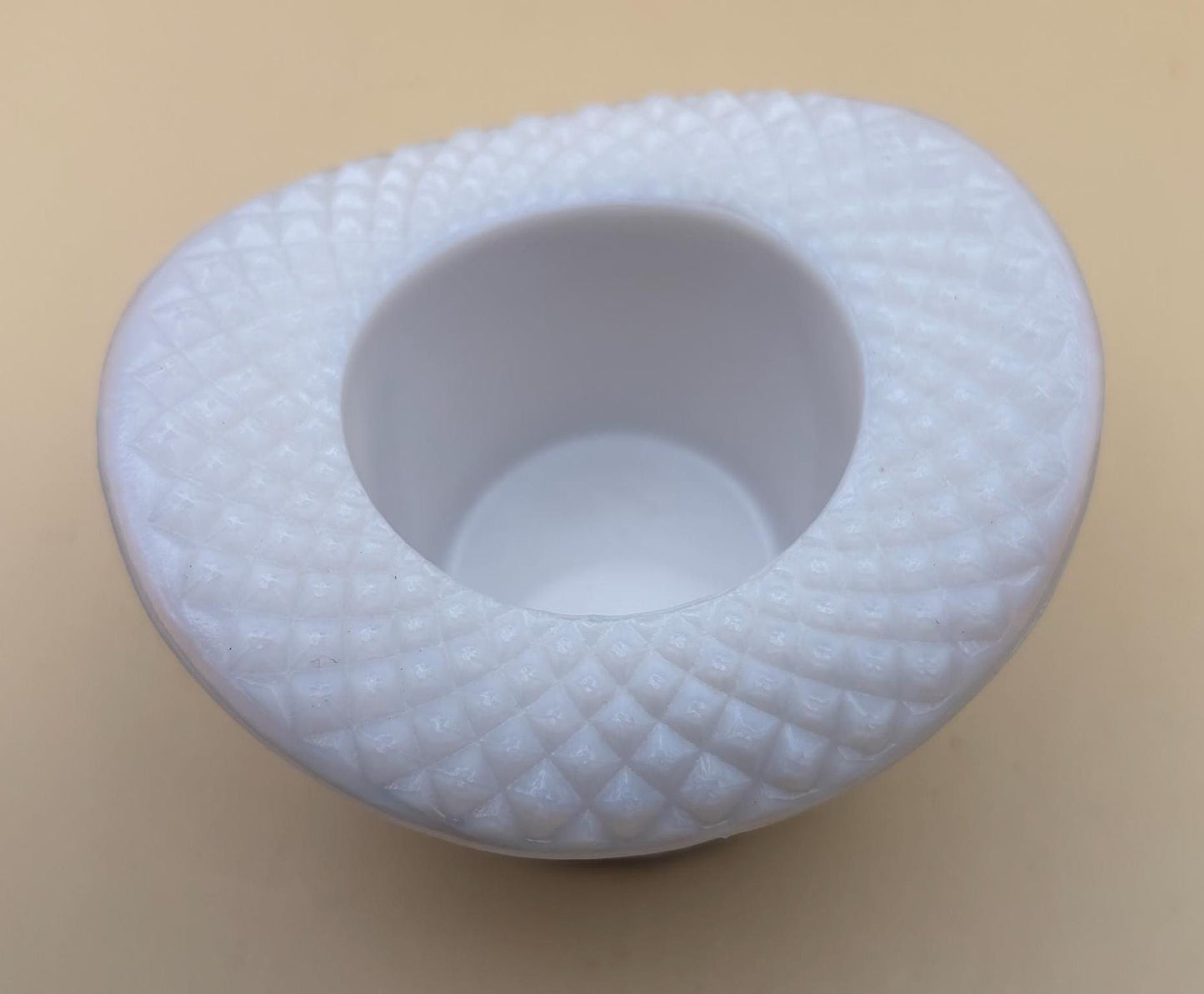 Vintage Fenton White Milk Glass Hat Diamond Cut Glass Art Lover Antiques and Vintage