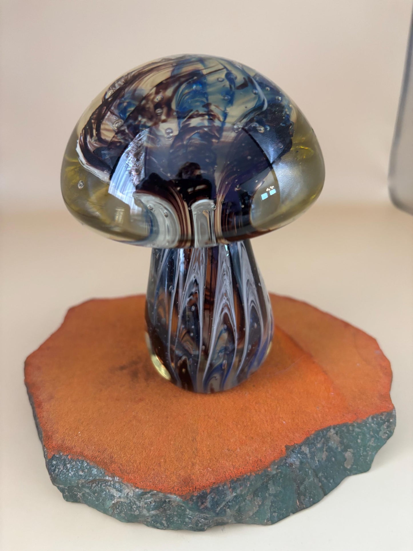 Vintage Murano Glass Mushroom Figurine Lover Antiques and Vintage