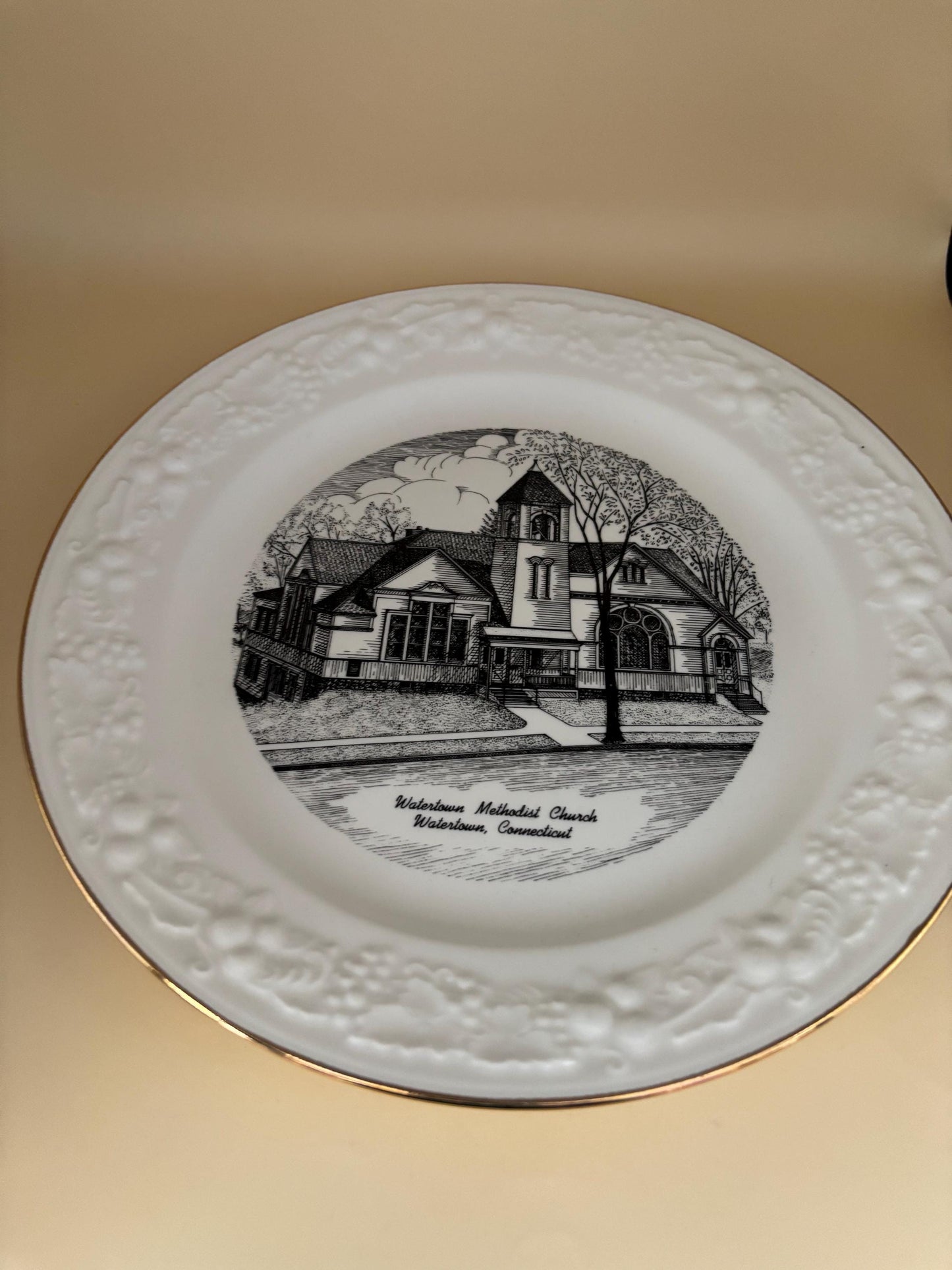 Vintage Homer Laughlin Watertown Methodist Church Commemorating 100 Years Watertown, Connecticut Lover Antiques and Vintage