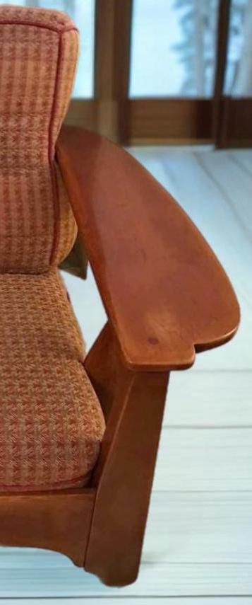 Cushman Colonial Creations Shaftsbury Paddle Armchair Chair No. 083 Including Original Cushions & Bottom Rack Lover Antiques