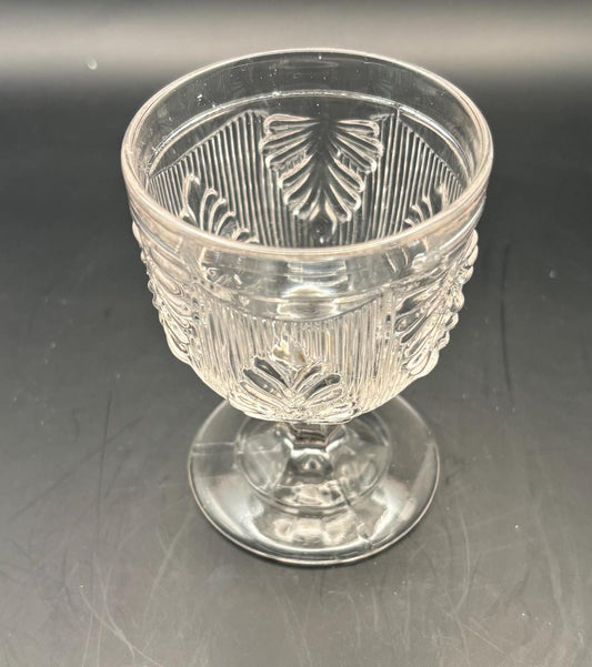Antique Crystal Glass Footed Cup Inverted Fan Eggs Cup Flint Glass Company 1850’s Lover Antiques and Vintage
