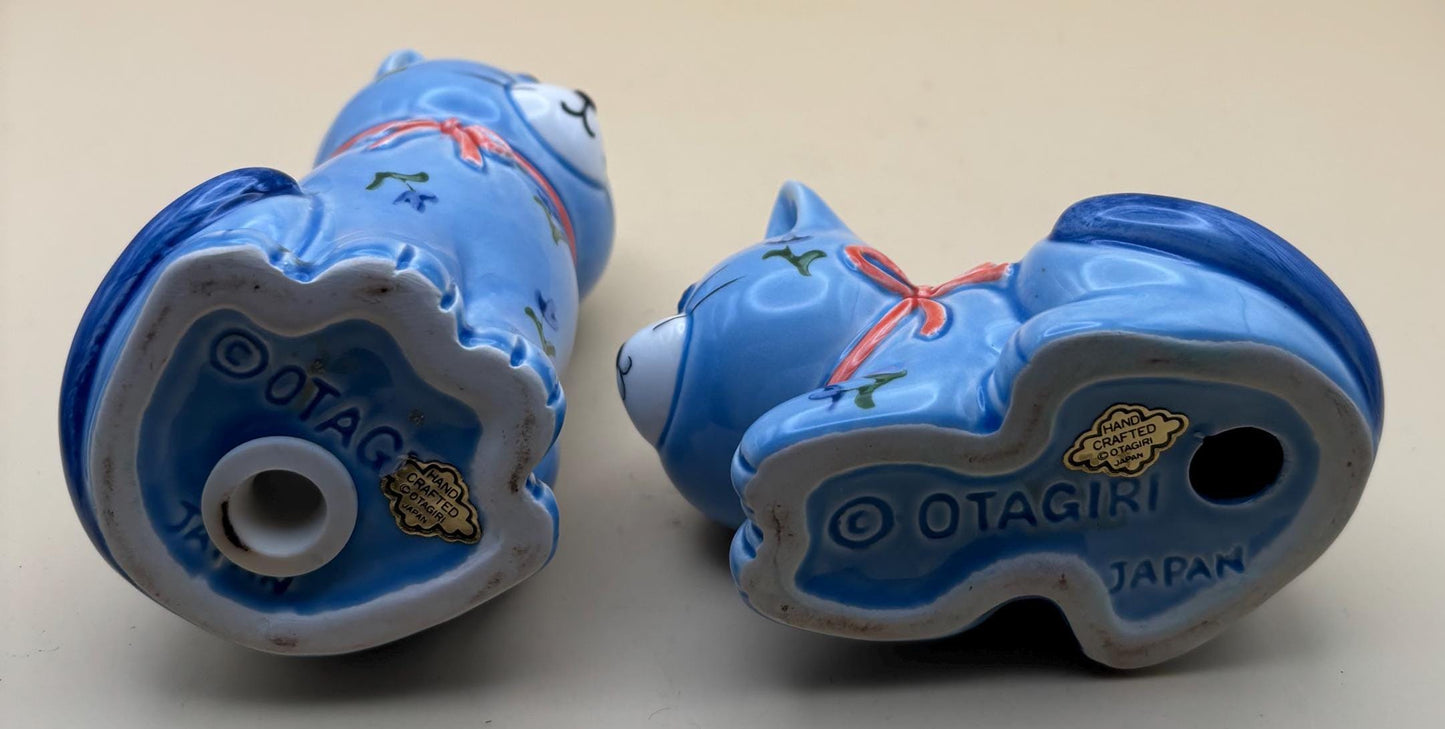 Vintage Otagari Japan Cat Salt & Pepper Shakers Set Lover Antiques and Vintage