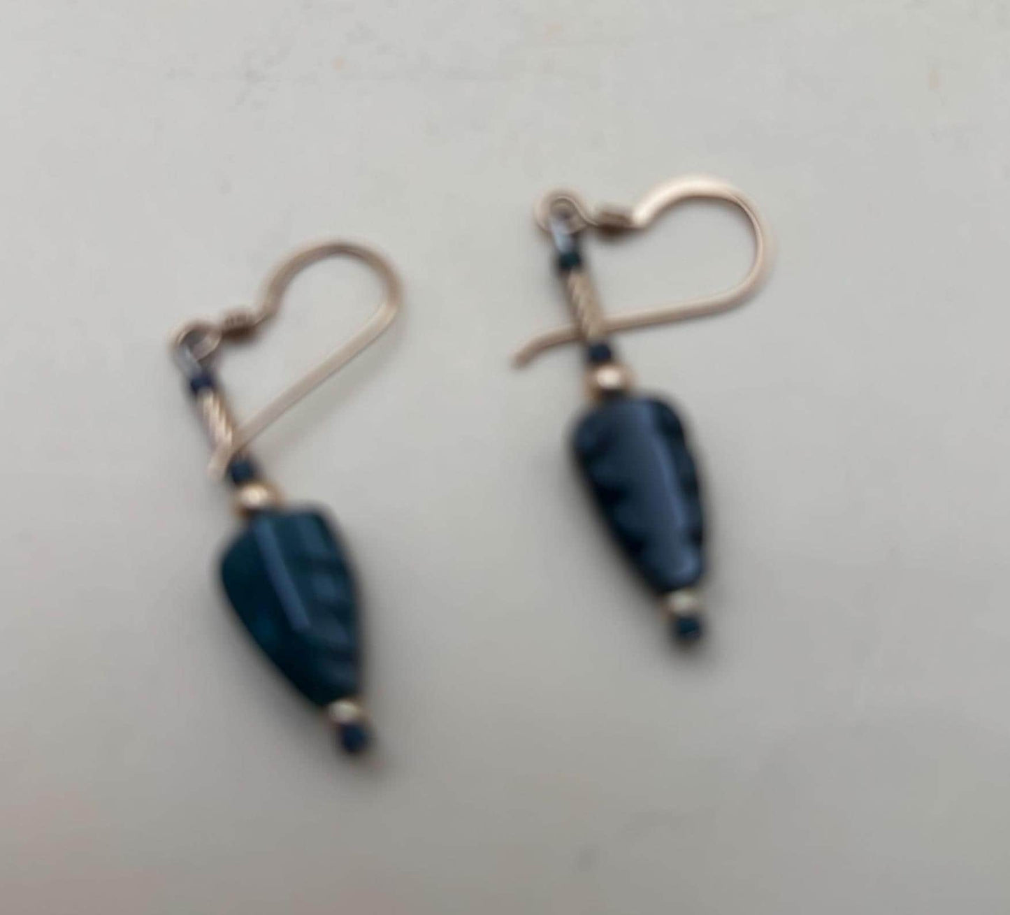 Vintage Dark Jade Earrings Lover Antiques and Vintage