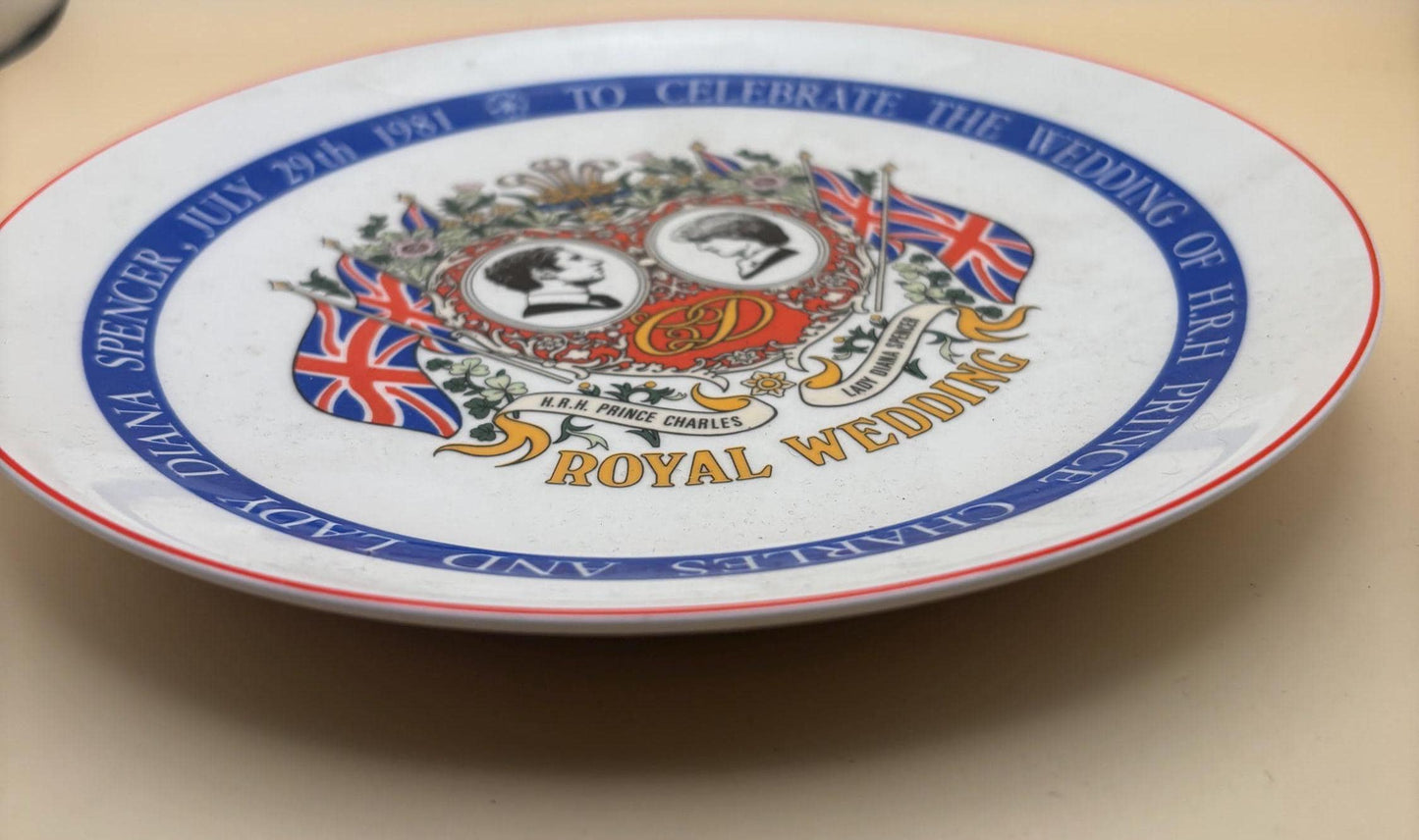Vintage Wedgwood Royal Wedding Collection Plate 1981 Etruria & Barlaston Wedding of Prince Charles Princess Diana Made in England