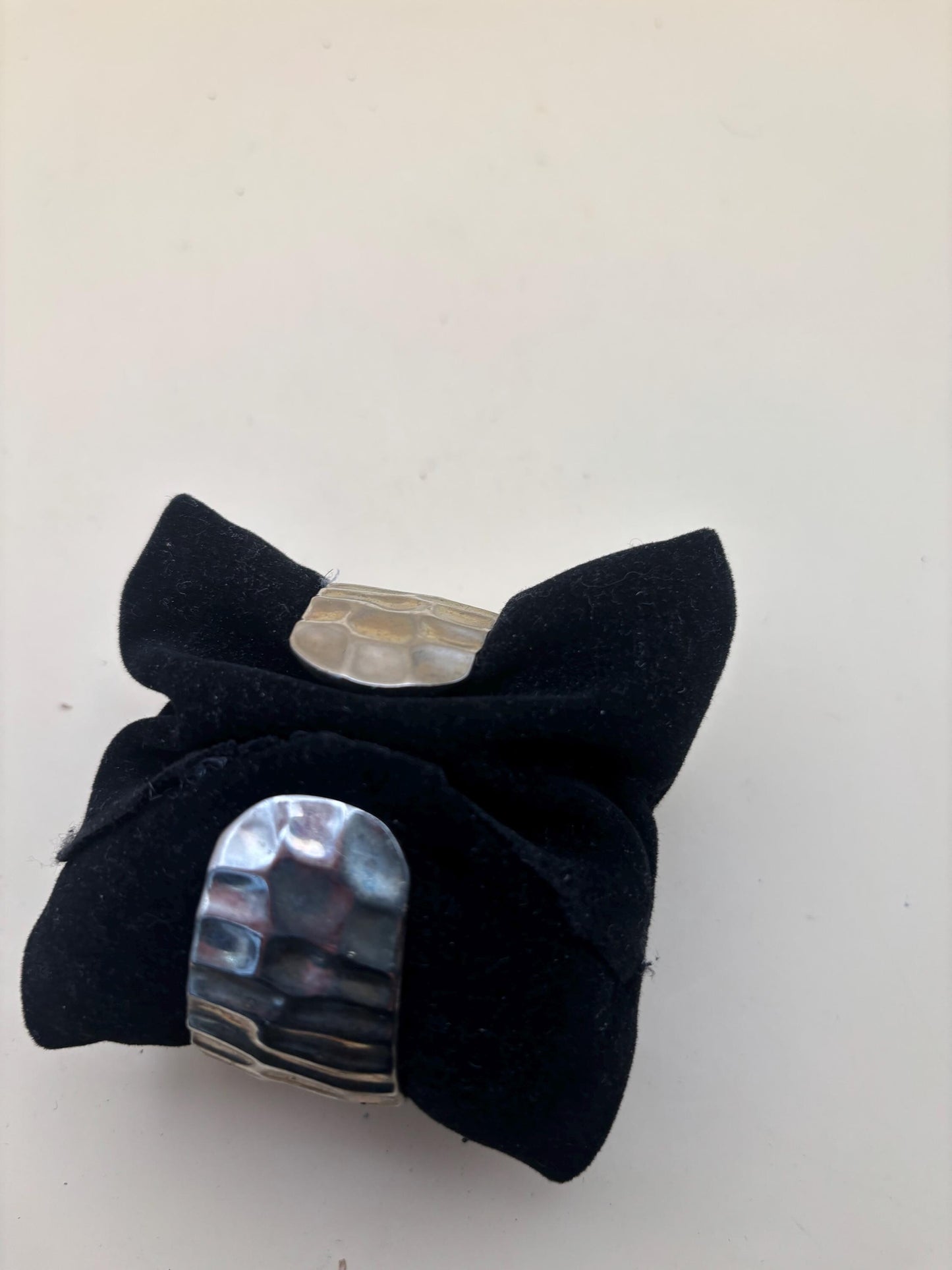 Vintage Embassy by Gruen Quartz Watch Number 231 Cuff Style Hand Hammered Silver Lover Antiques and Vintage
