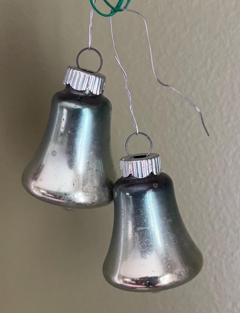Vintage Shiny Brite Striped Bell Ornament Circa 1940’s Lover Antiques and Vintage