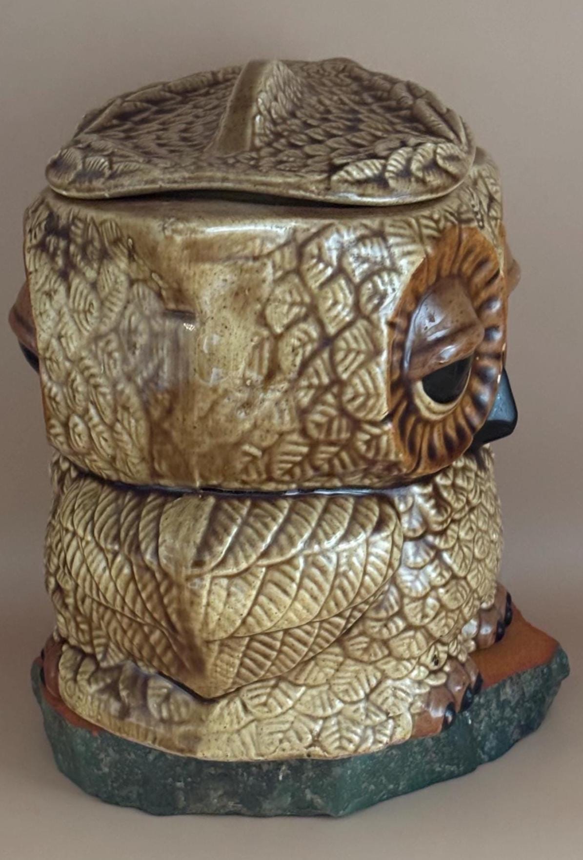 Vintage Ceramic Owl Cookie Jar with Lid Lover Antiques and Vintage