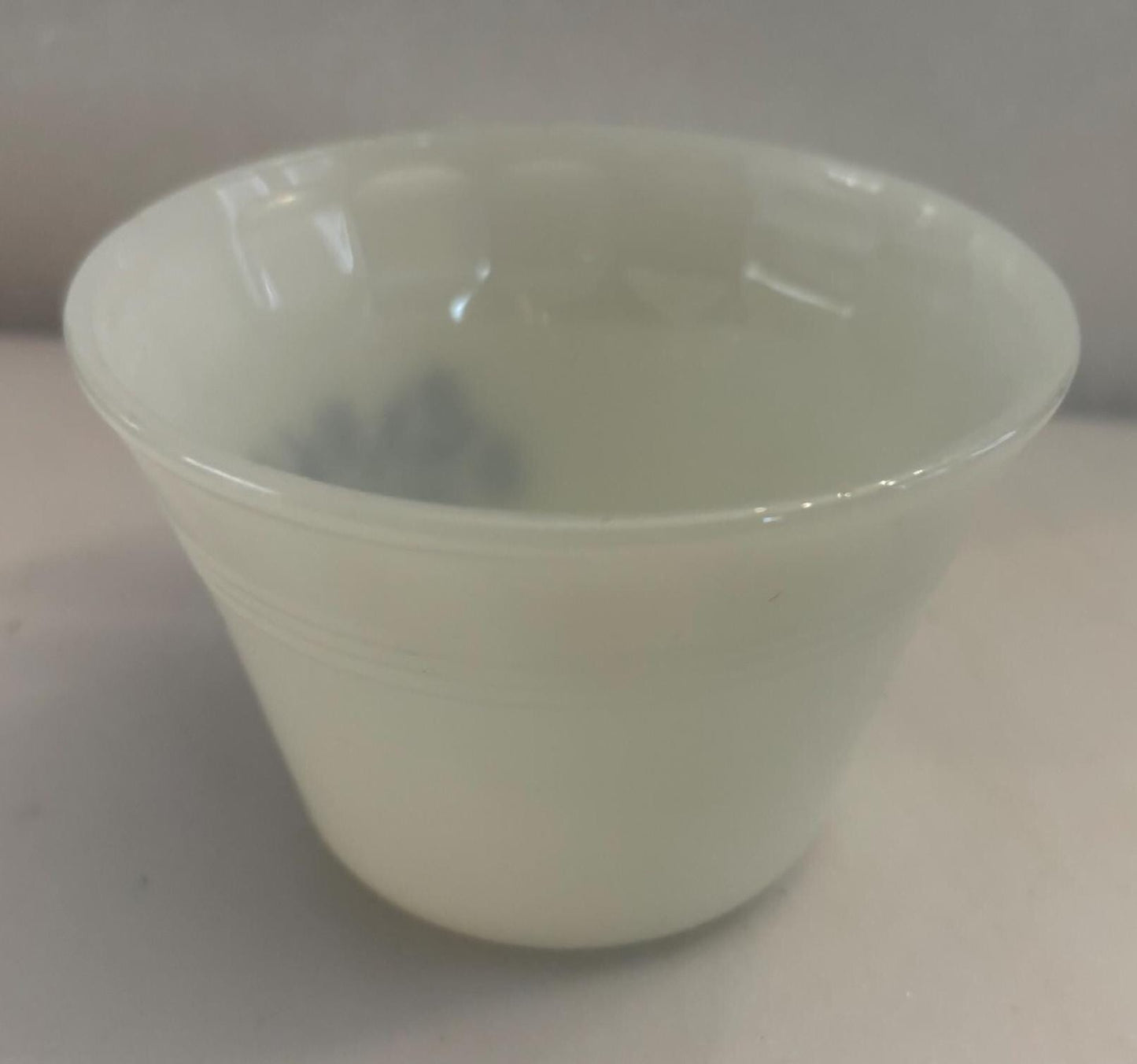 Vintage Dynaware Milk Glass Ramekin Bowl with a Blue Floral Design Lover Antiques and Vintage