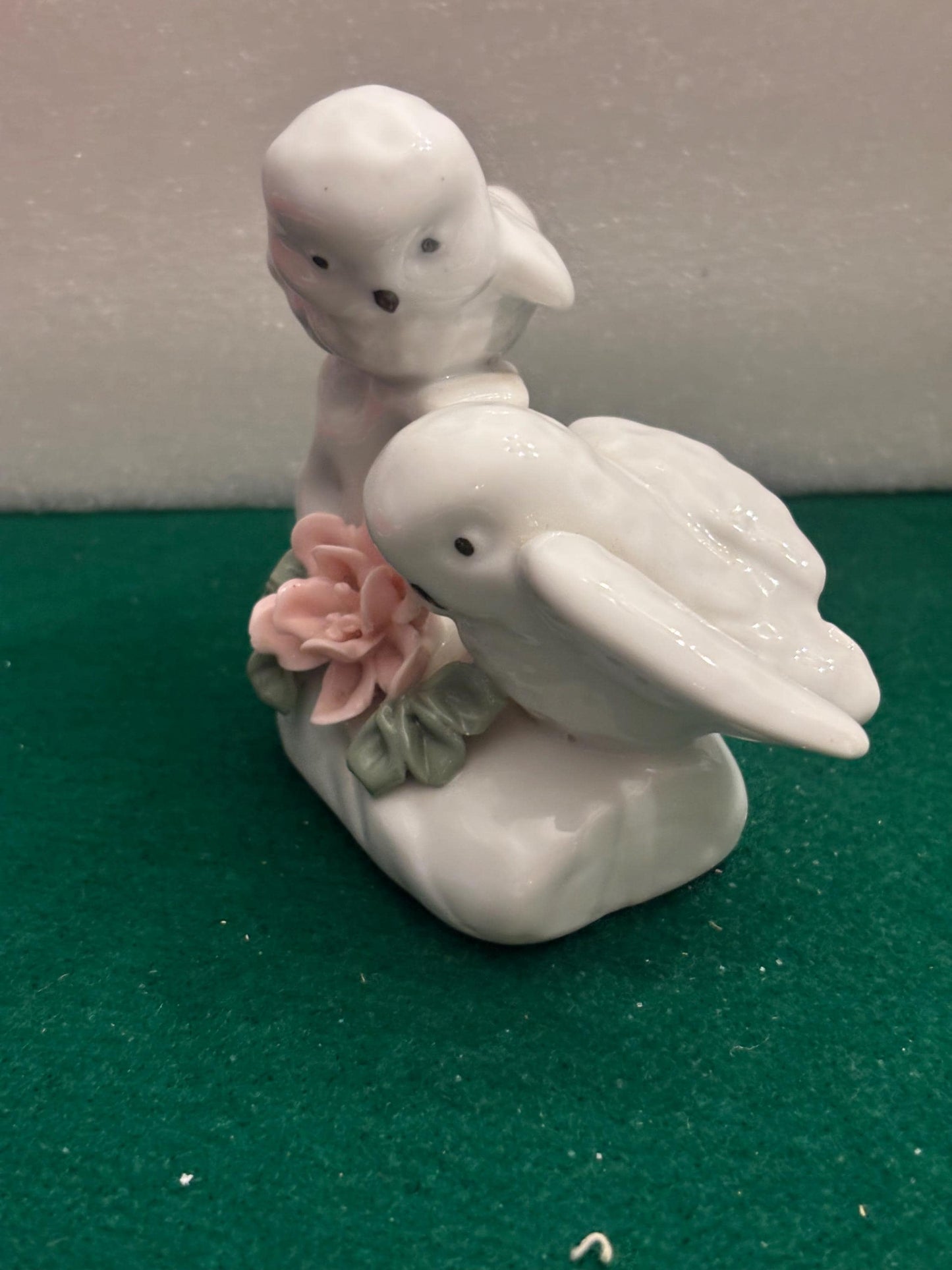 Vintage Porcelain Two Love Birds Statue Lover Antiques and Vintage