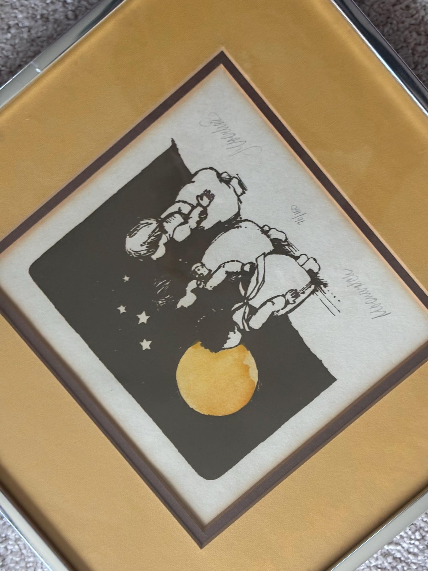 Vintage Moonwatch Print Signed and Numbered 76/150 Lover Antiques and Vintage