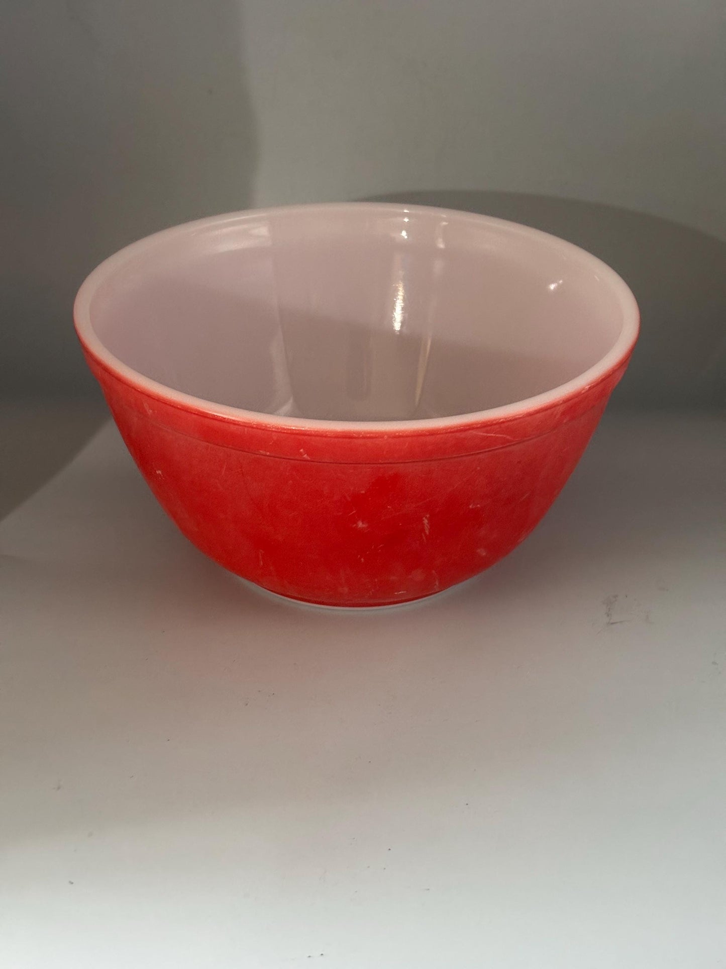 Vintage Pyrex Red Large Mixing Bowl Lover Antiques and vintage