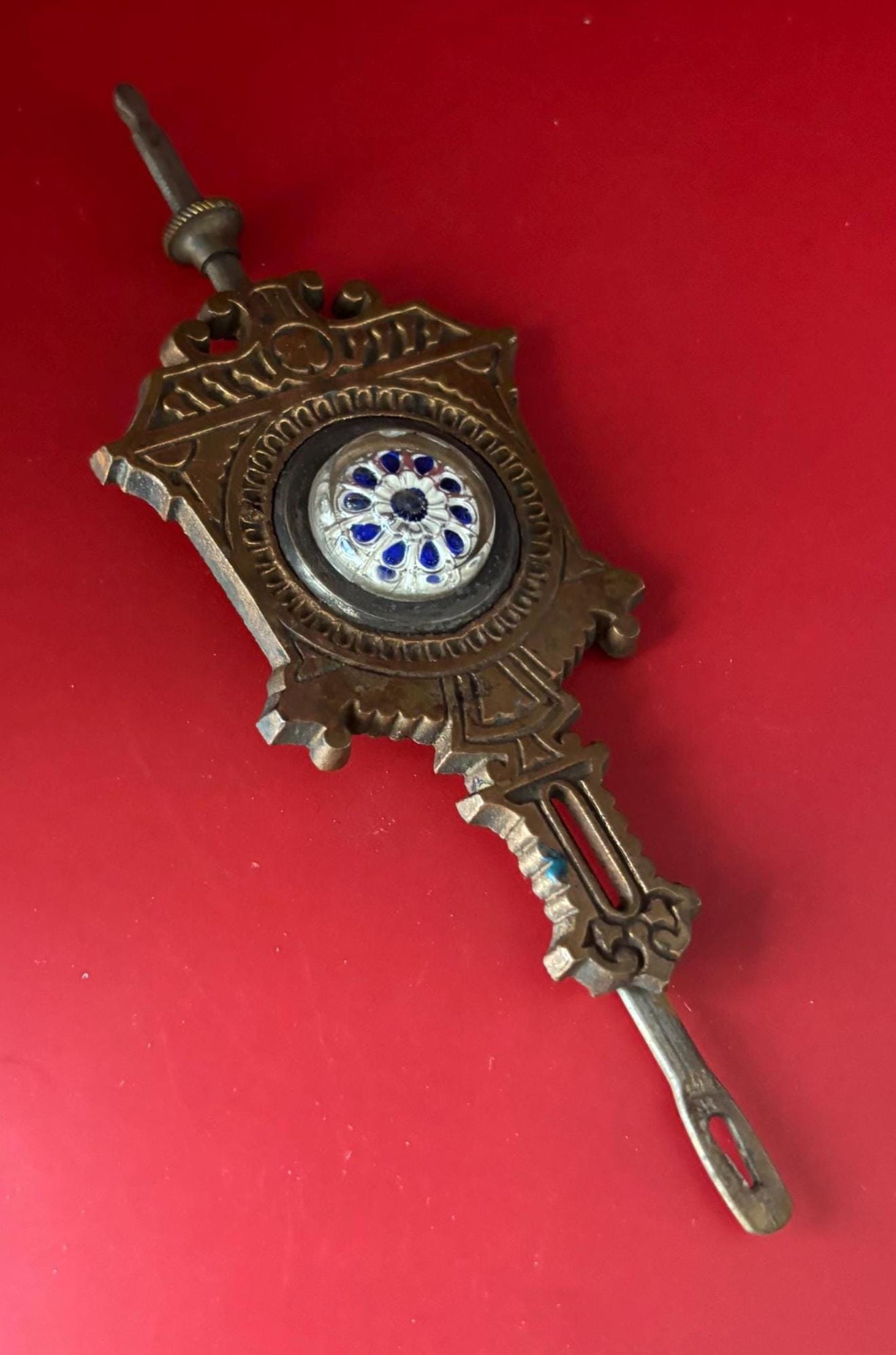 Antique E.N. Welch Clock Pendulum Brass Mechanism Lover Antiques and Vintage