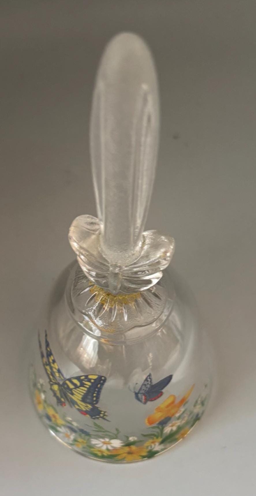 Vintage Crystal Avon Butterfly Glass Bell Lover Antiques and Vintage