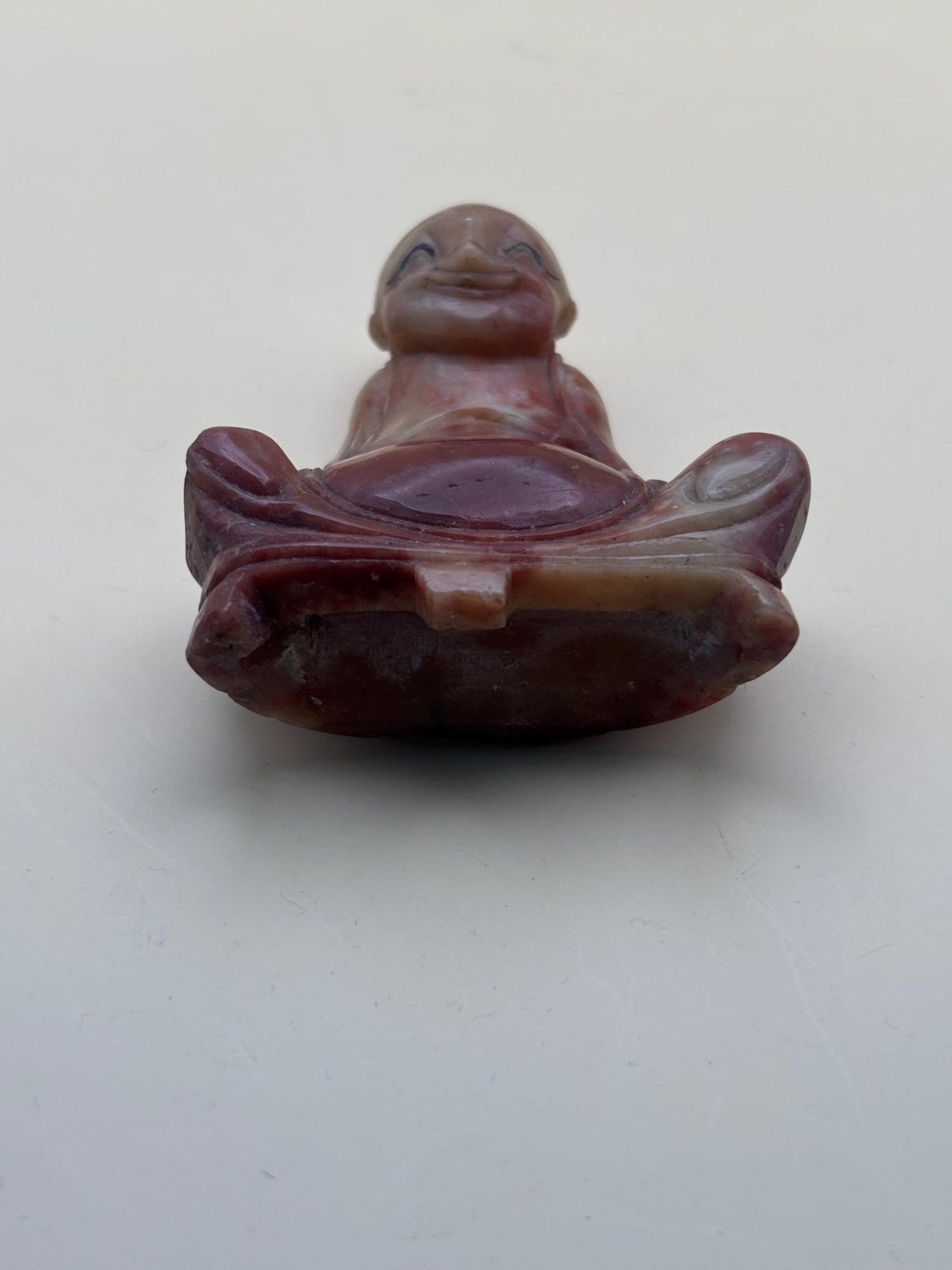 Antique Laughing Buddha Carved Soapstone Figurine Fathers Day Gifts Lover Antiques and Vintage