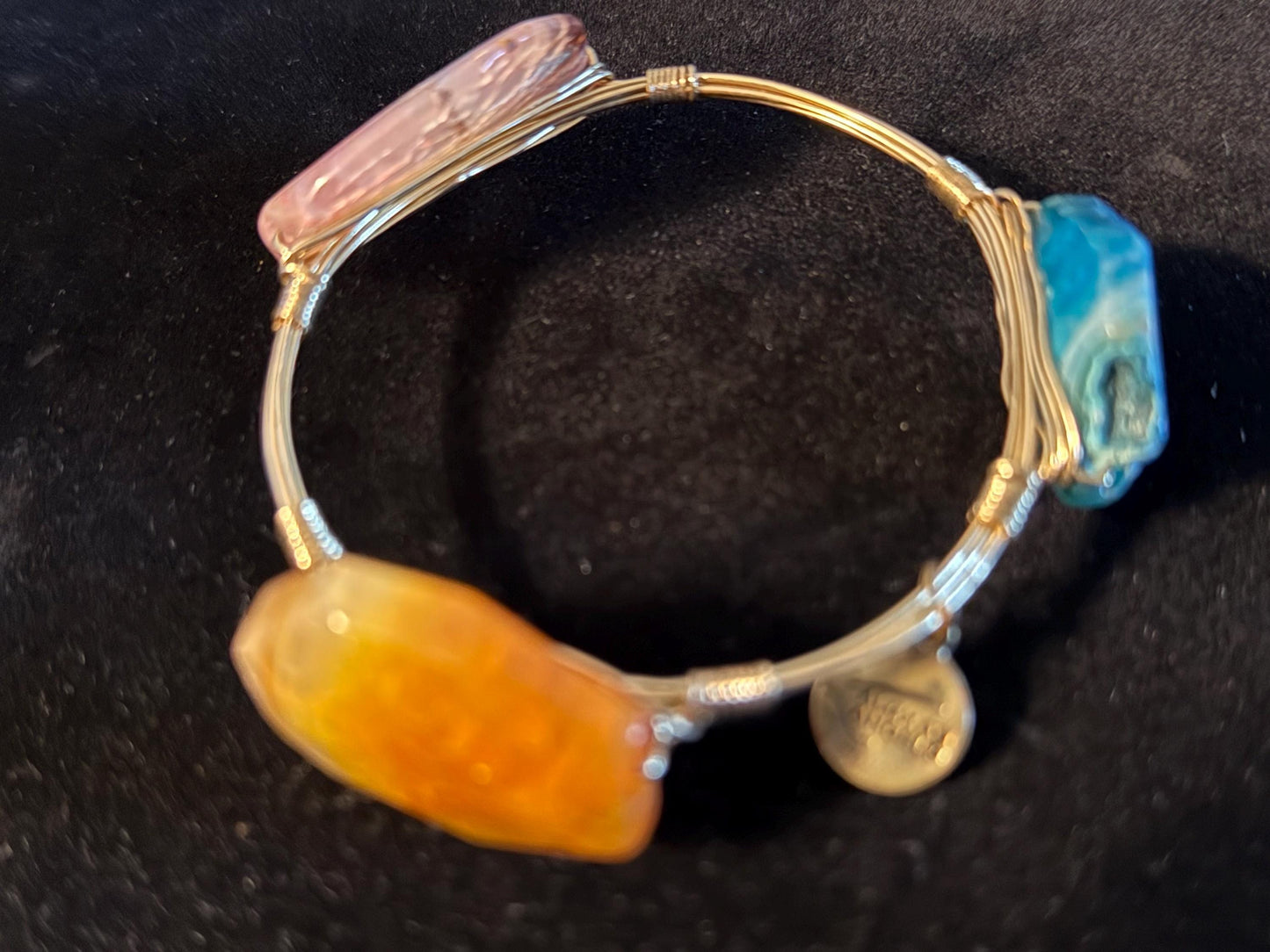Vintage Alexas Angels Three Big Stone Bracelet Lover Antiques and Vintage