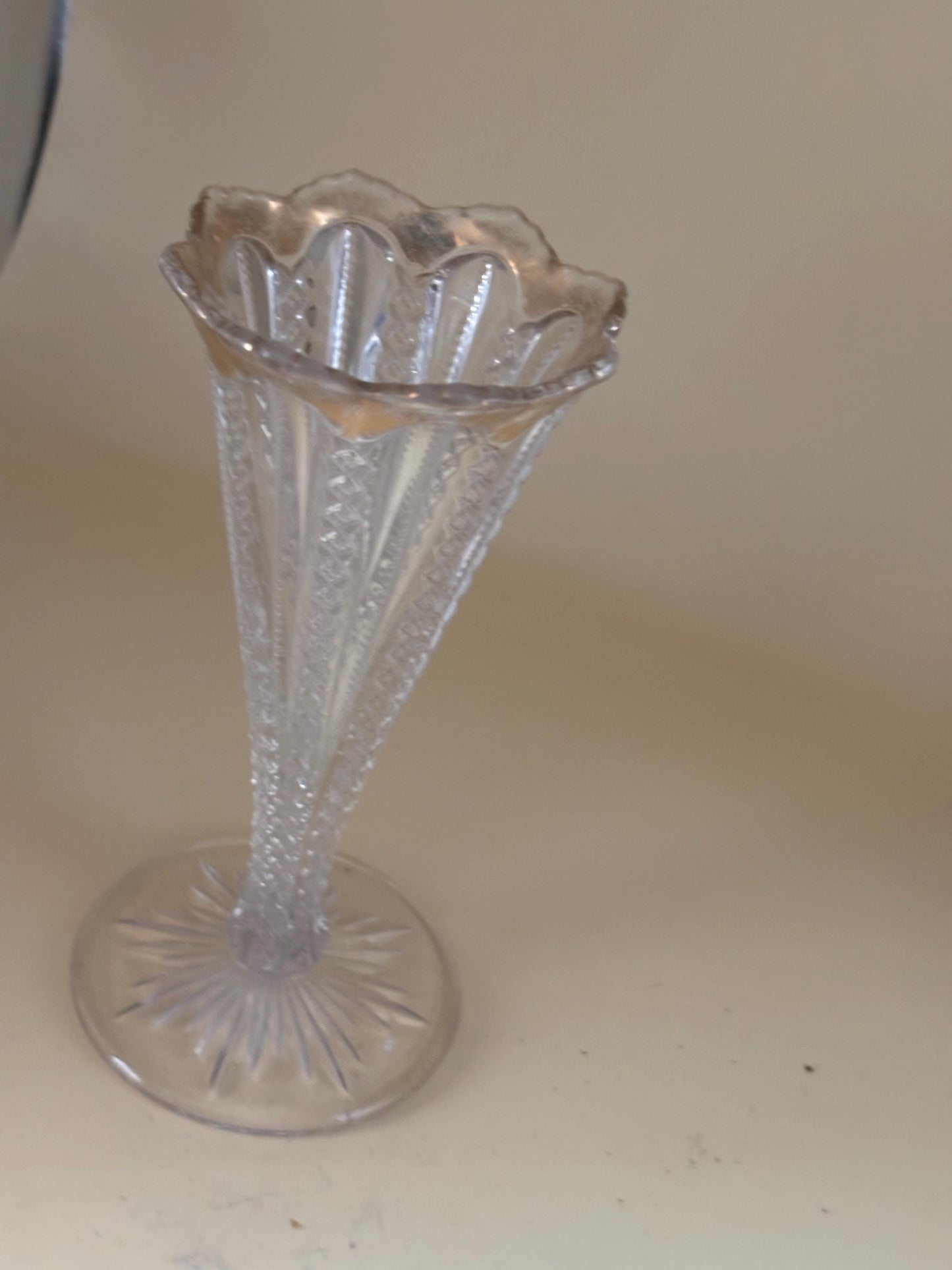 Antique Duncan Miller Mardi Gras Tall Vase with Gold Gilt Trim Lover Antiques and Vintage