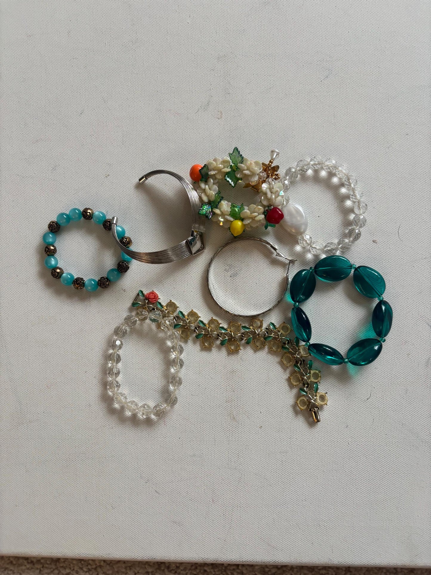 Collection of 8 Vintage Bracelets Bulk Jewelry Lover Antiques and Vintage