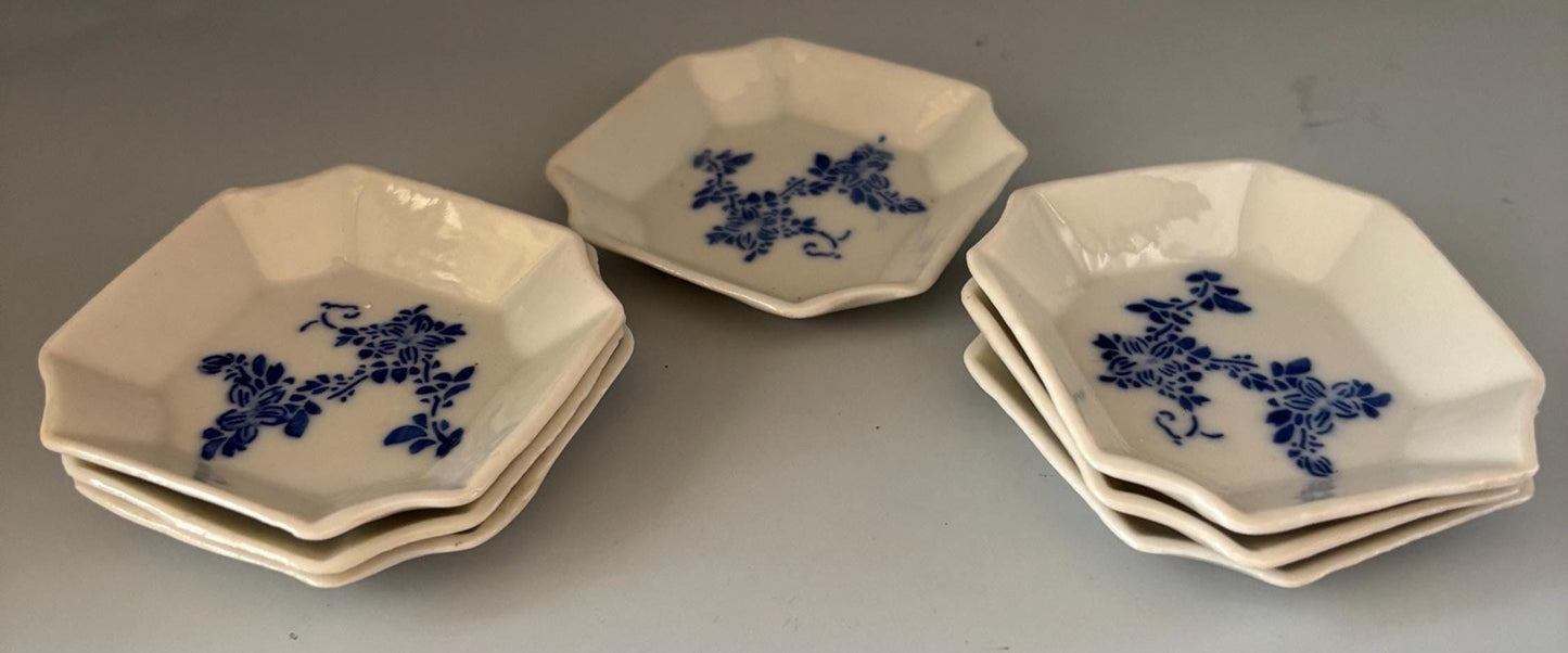 Vintage Cobalt Blue on Porcelain Square Trinket Dish Lover Antiques and Vintage
