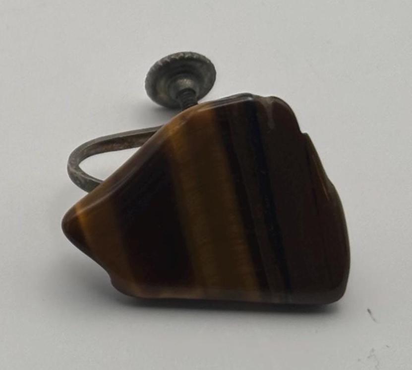Vintage Mustard Silver Enamel Earrings Lover Antiques and Vintage