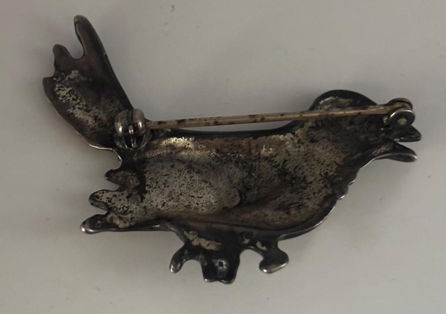 Vintage Sterling Silver Bird Pin Brooch 3D Lover Antiques and Vintage