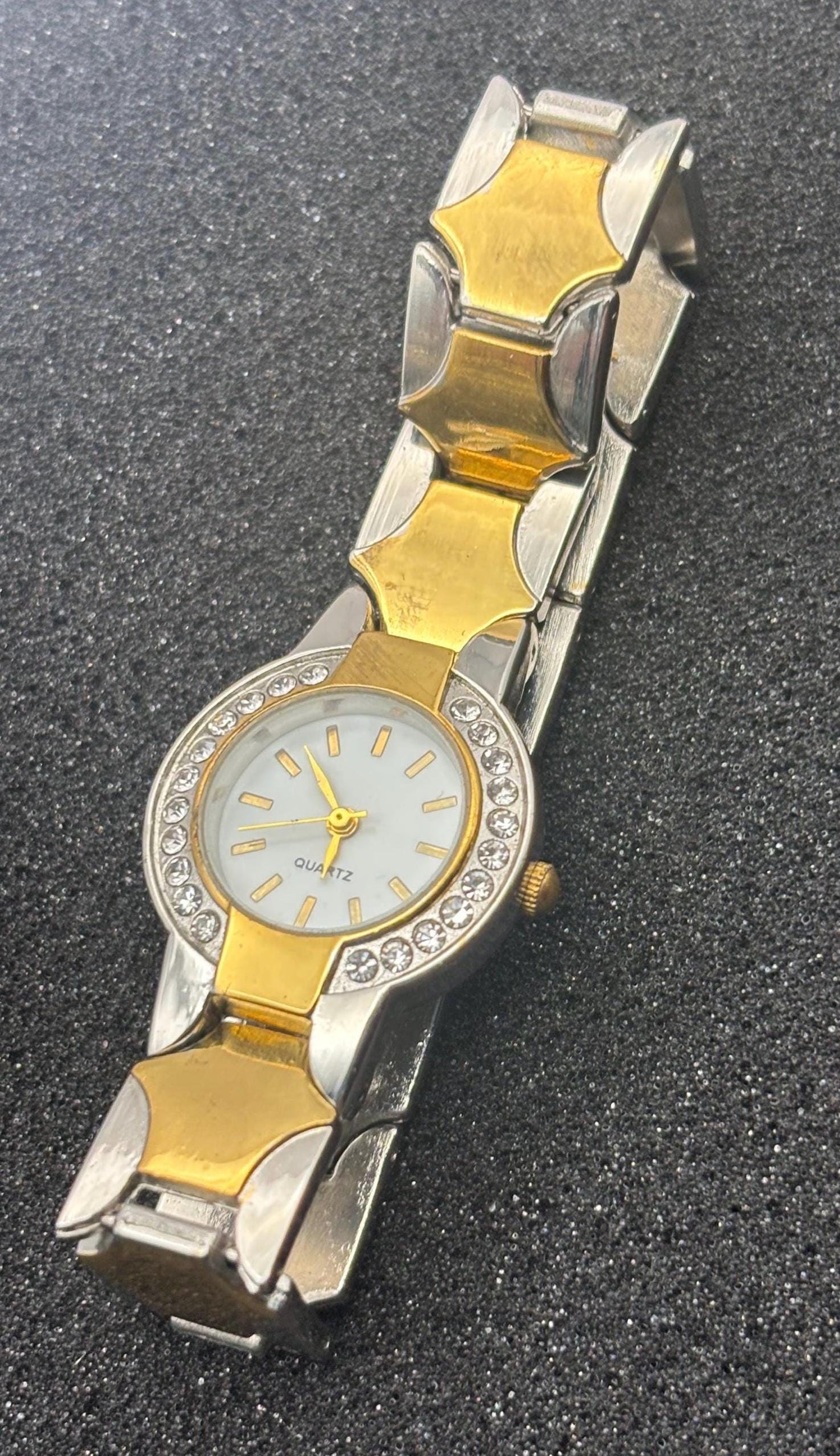 Vintage Gold Silver Watch Blair Ladies Crystal Watch Lover Antiques and Vintage