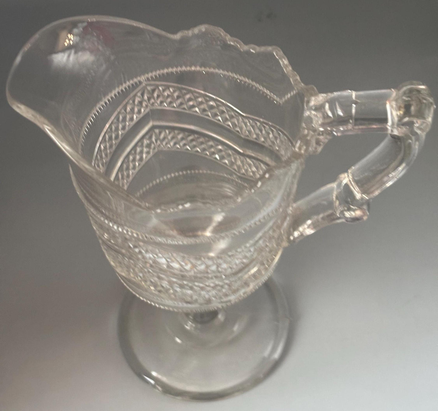 Vintage Cape Cod Glass Pitcher or Glass Creamer Footed Imperial Glass Lover Antiques and Vintage