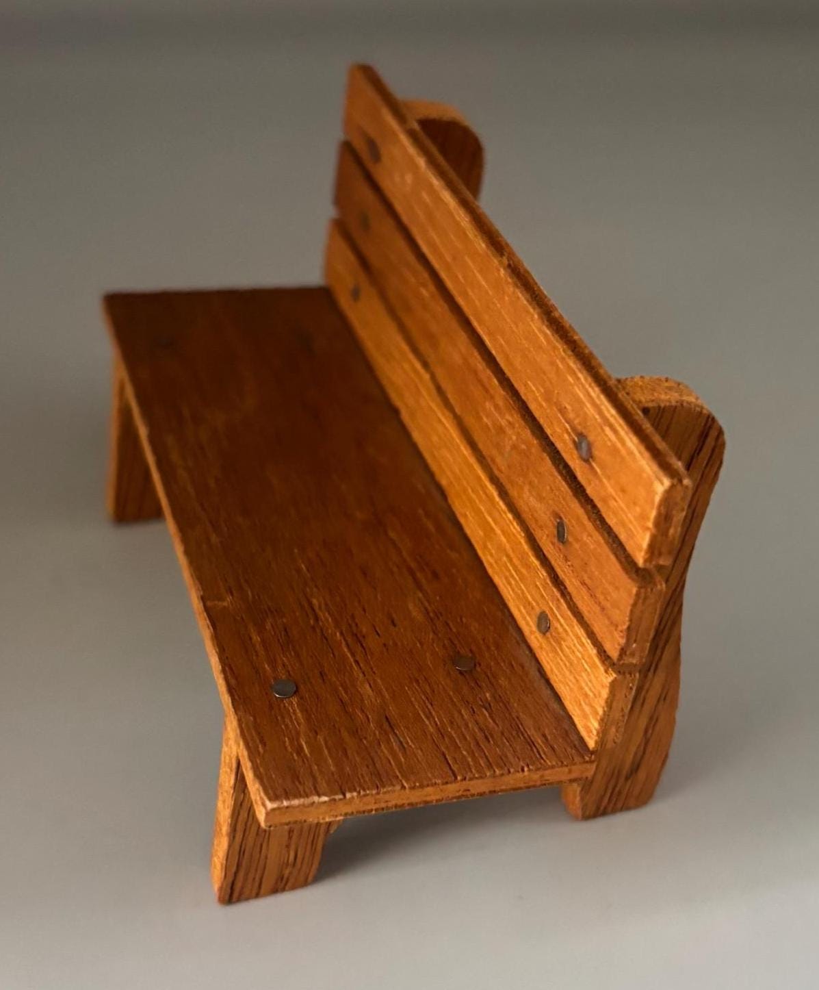 Vintage Dollhouse Wood Bench Miniature Wooden Furniture Lover Antiques Vintage
