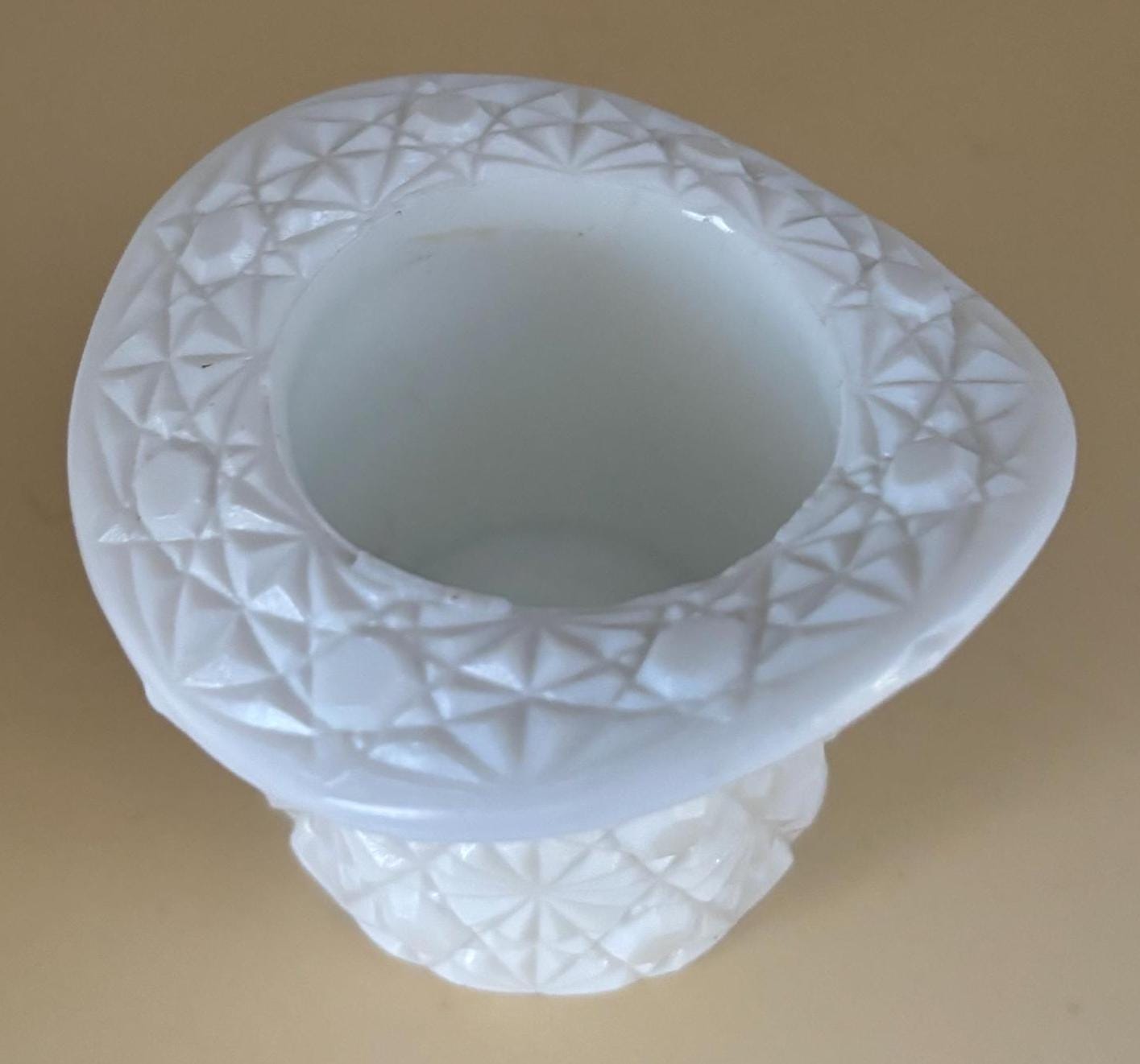 Vintage Fenton White Milk Glass Hat Glass Art Lover Antiques