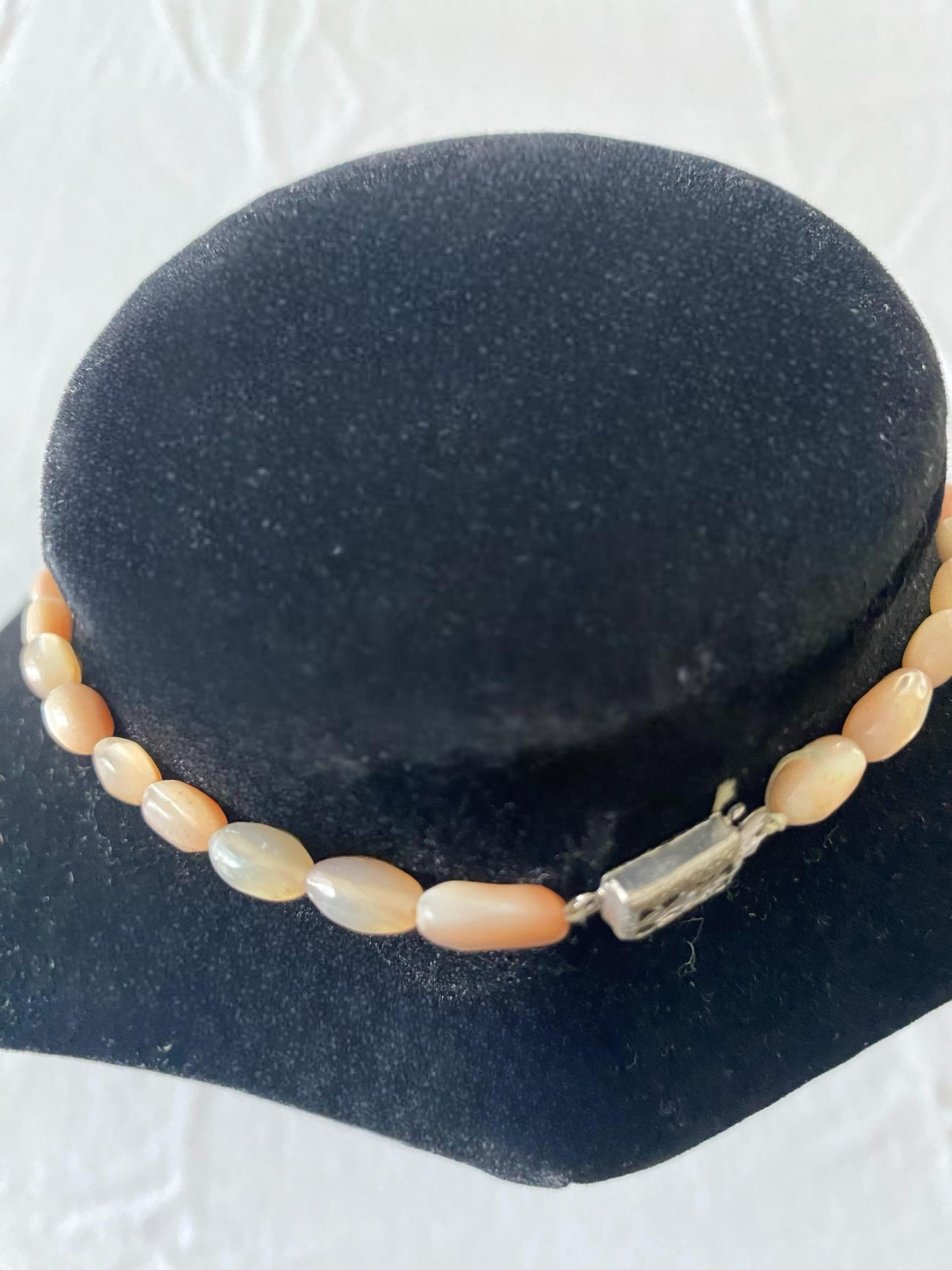 Vintage Pink Opal Style Beaded Necklace