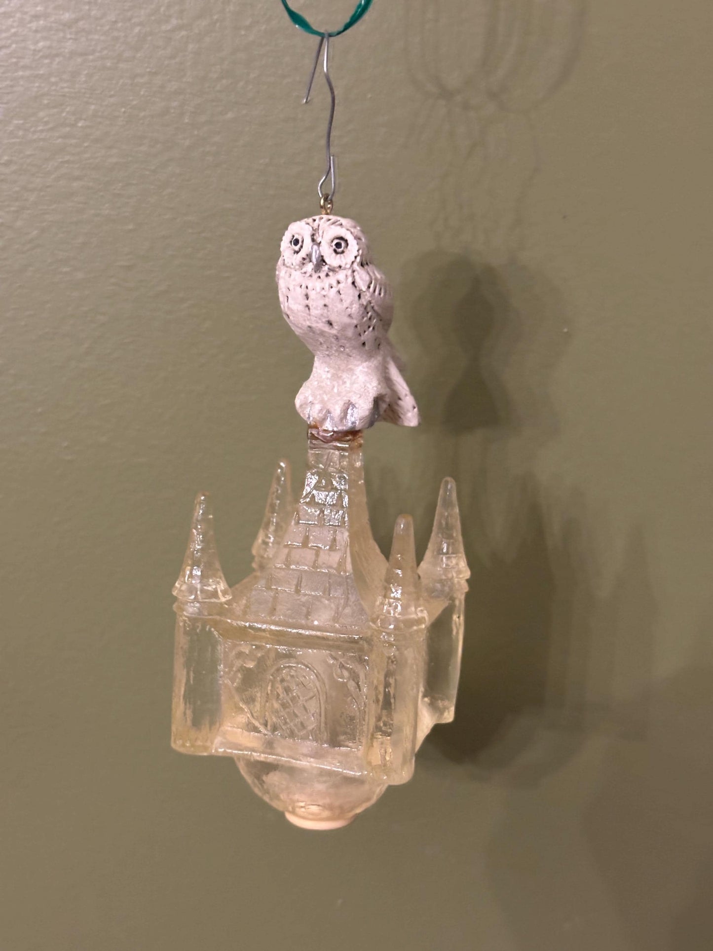 Vintage Pam Schifferl Winter White Owl Trinkle Light Cover Ornament Lover Antiques and Vintage