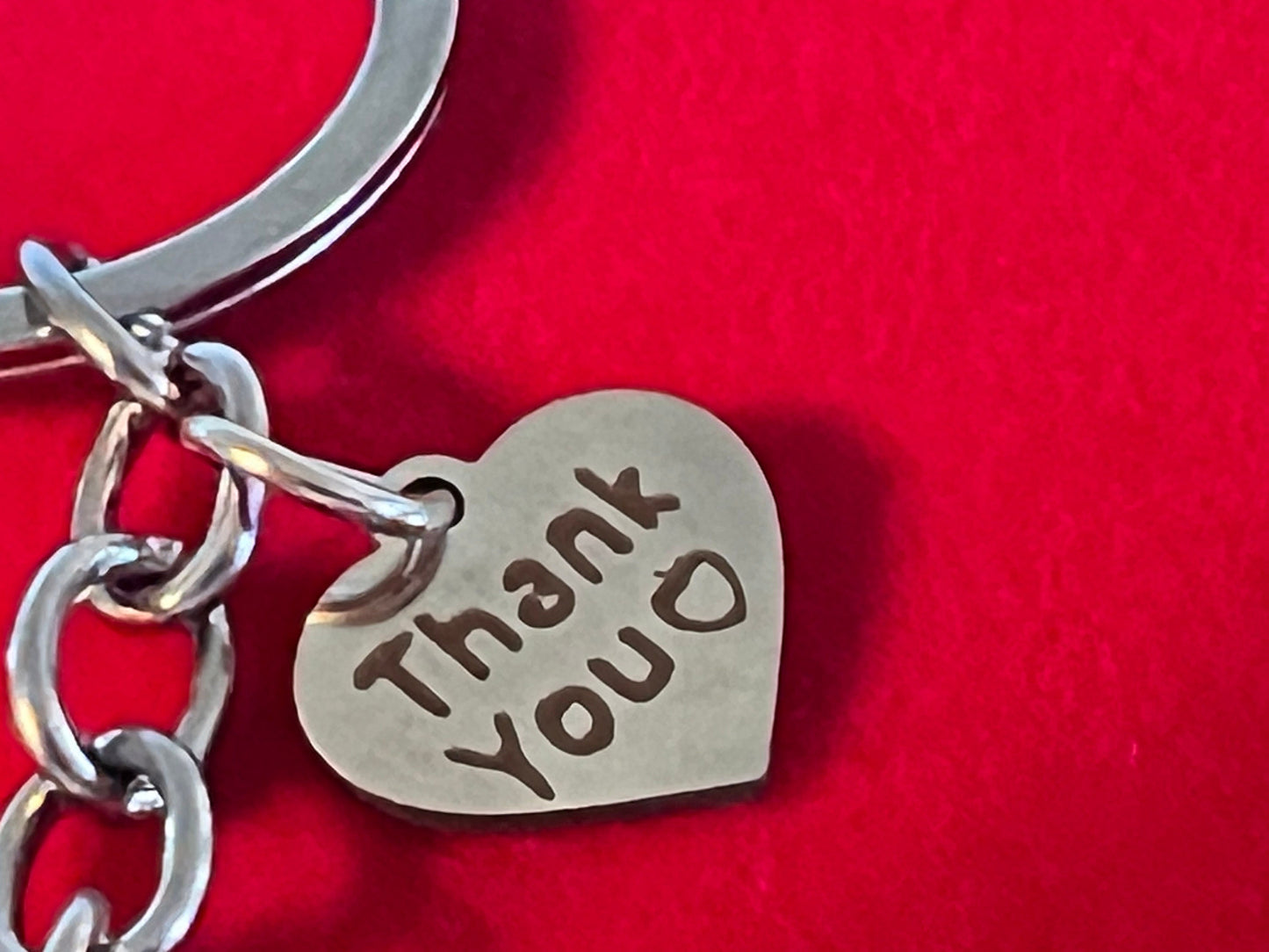 Apple Teacher Keychain: Rhinestone Apple, Thank You Gift