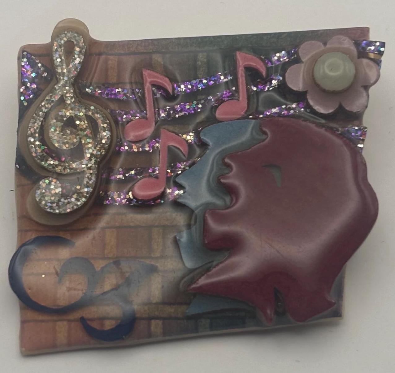 Vintage Lucinda Music Pin: Lover Antiques Collectible